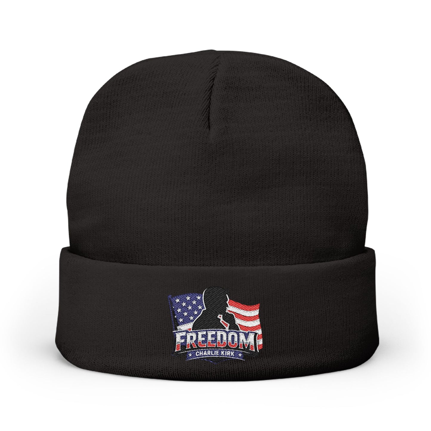 Embroidered Charlie Kirk Freedom Beanie