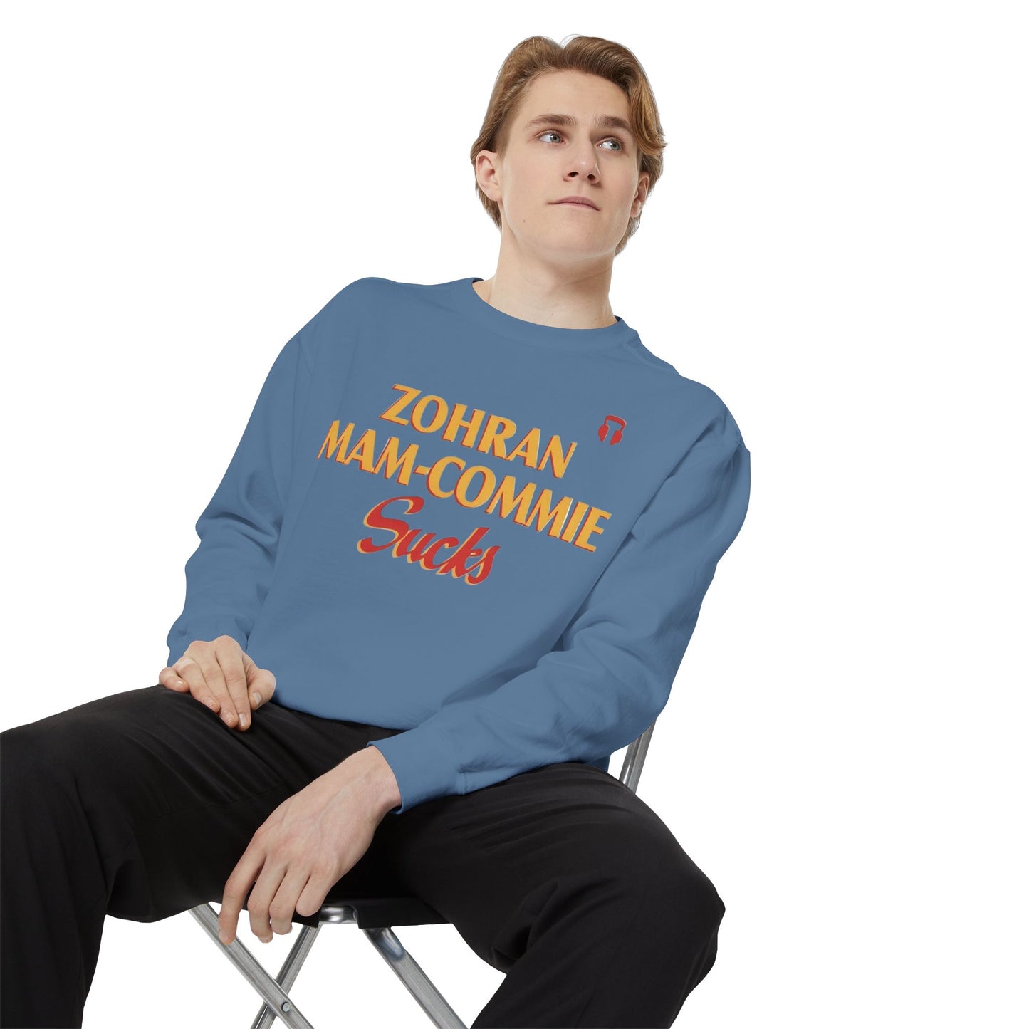 Zohran Mam-Commie Sucks Comfort Colors Brand Crewneck Sweatshirt