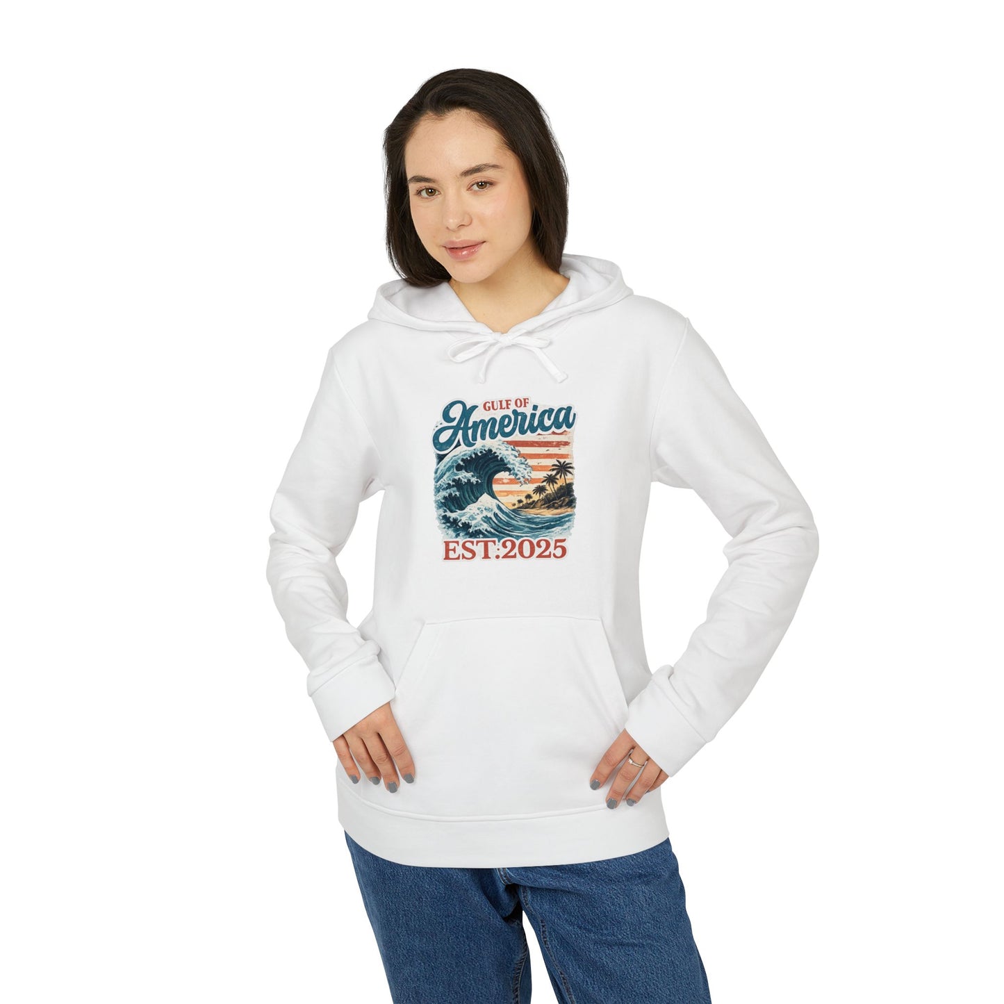 Gulf of America Est. 2025 Waves Adidas Brand Hoodie