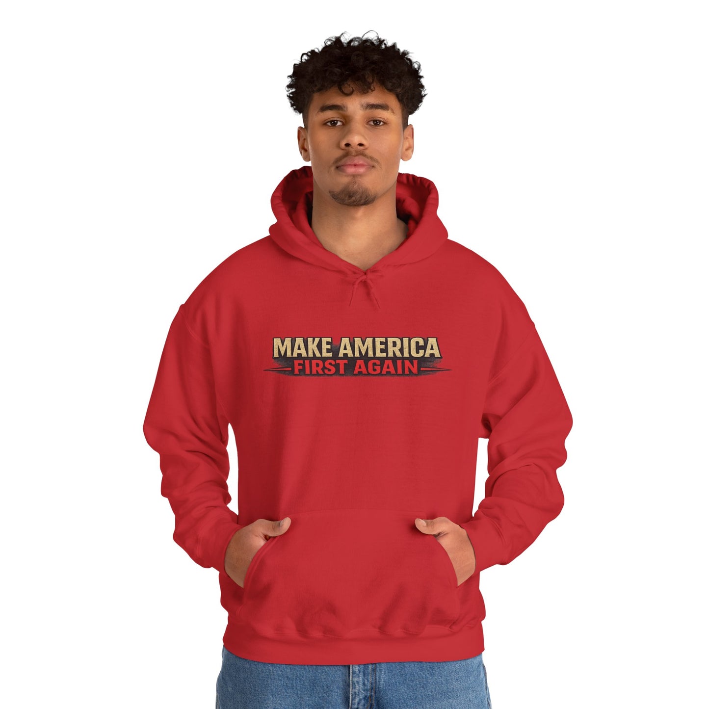 "Make America First Again" America First Is Not A Slogan - It's A Standard Comfort Color Brand Hoodie