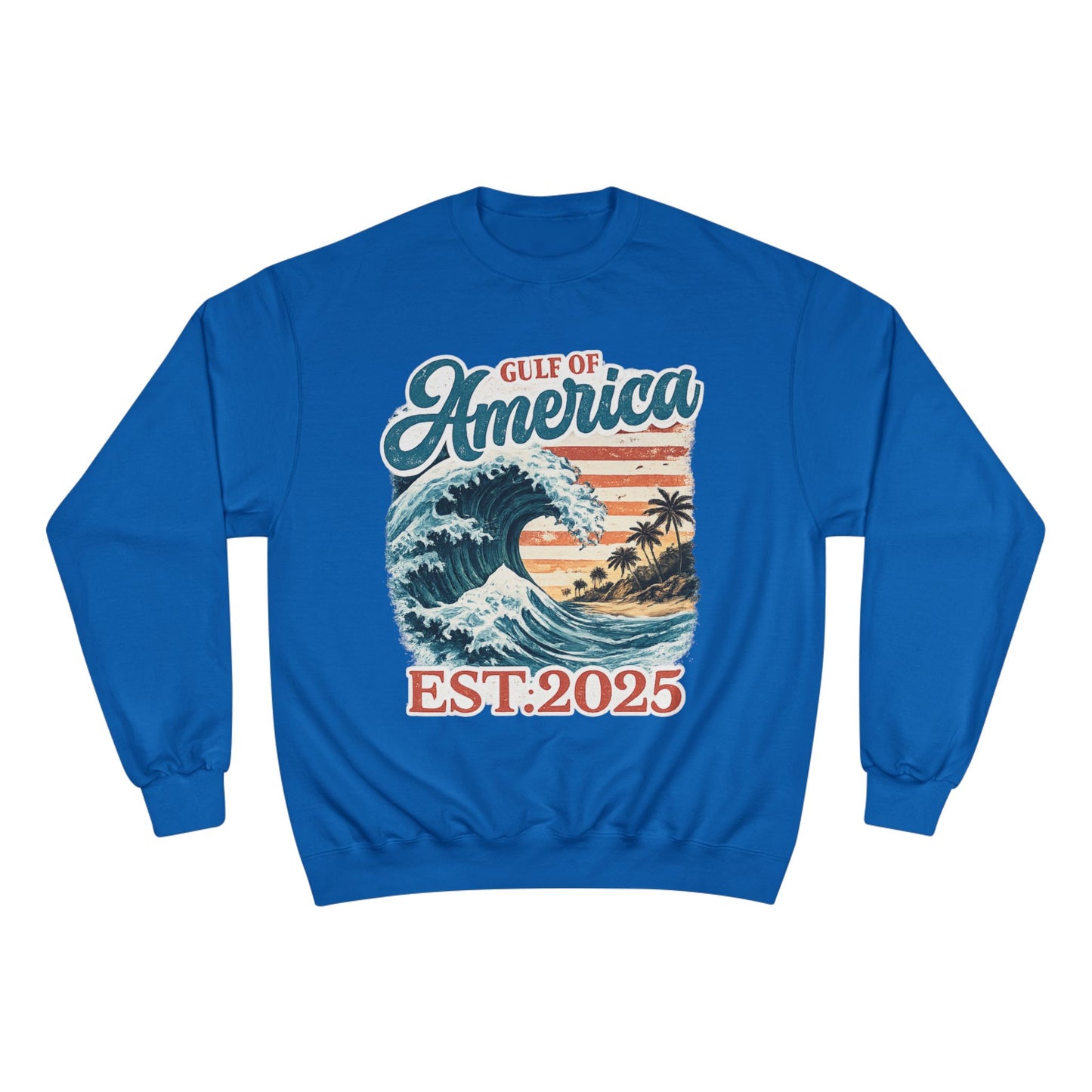 Gulf of America Est. 2025 Waves Champion Brand Hoodie