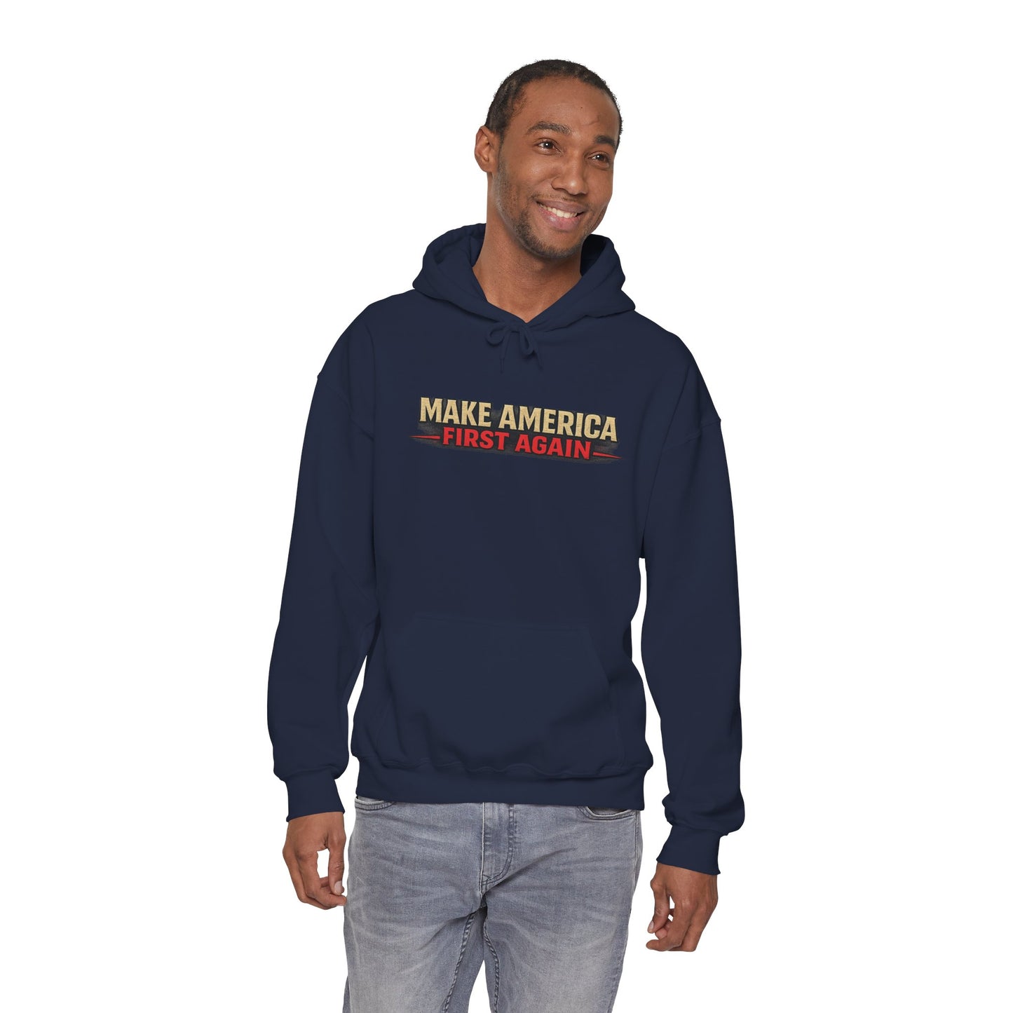 "Make America First Again" America First Is Not A Slogan - It's A Standard Comfort Color Brand Hoodie