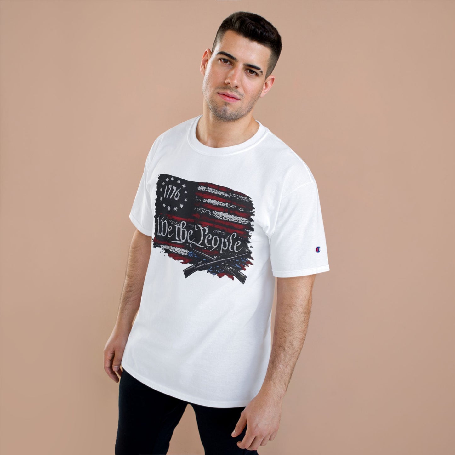 We the People 1776 Flag Champion Brand T-Shirt