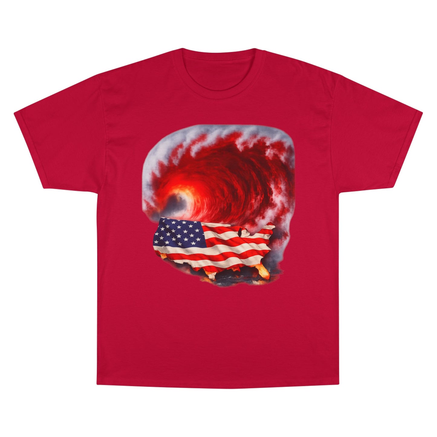 Red Wave USA Champion Brand T-Shirt