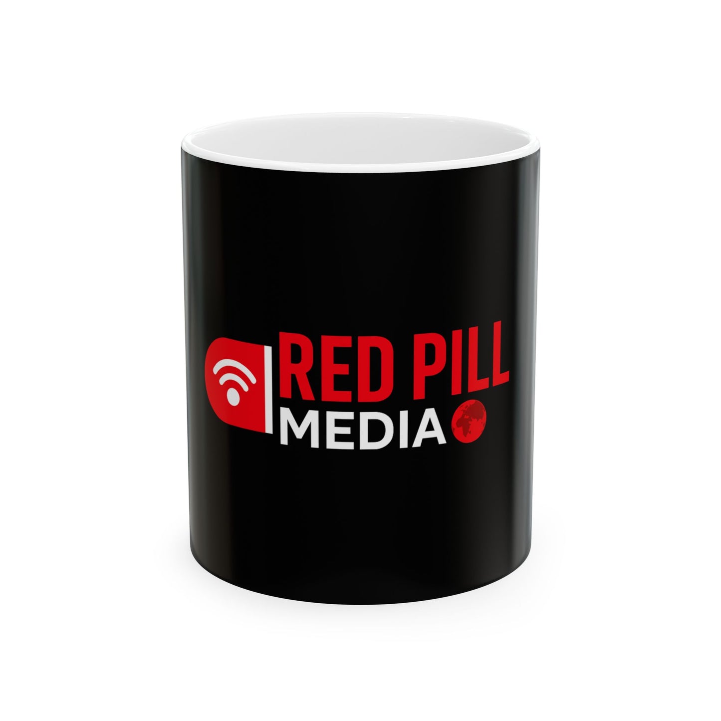Red Pill Media Ceramic Mug — Logo Coffee Cup (11oz & 15oz)
