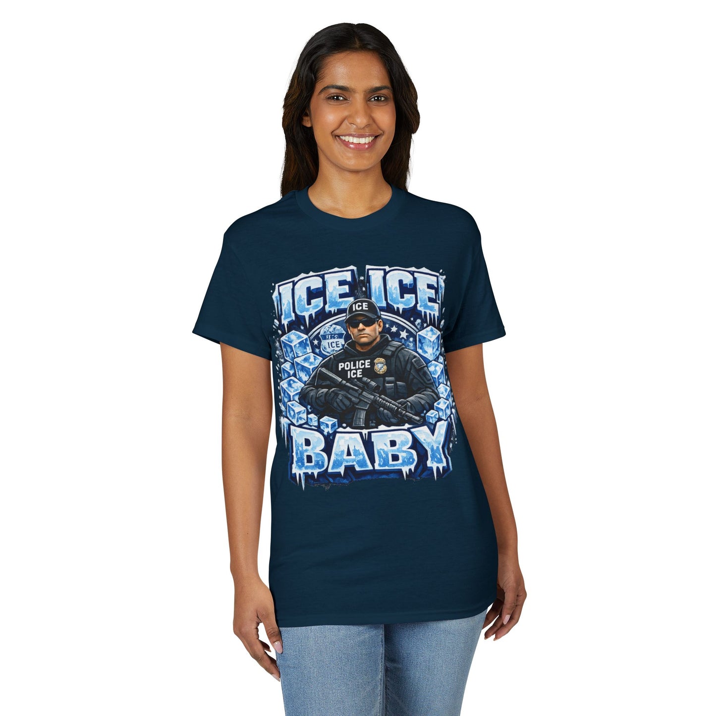 Ice Ice Baby ICE Agent Gildan 8000 Brand T-Shirt