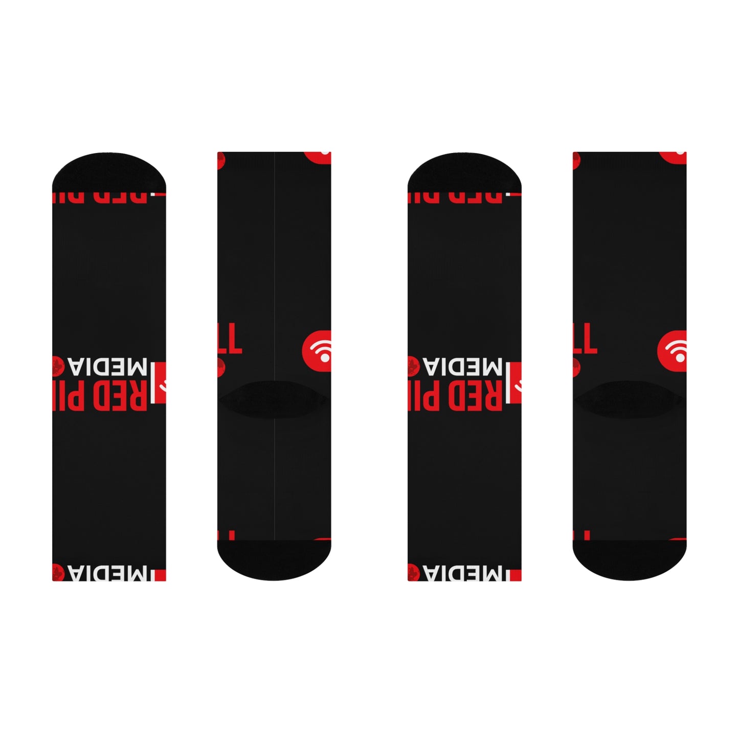 Red Pill Media Bold Logo Athletic Socks — Cushioned Crew Socks