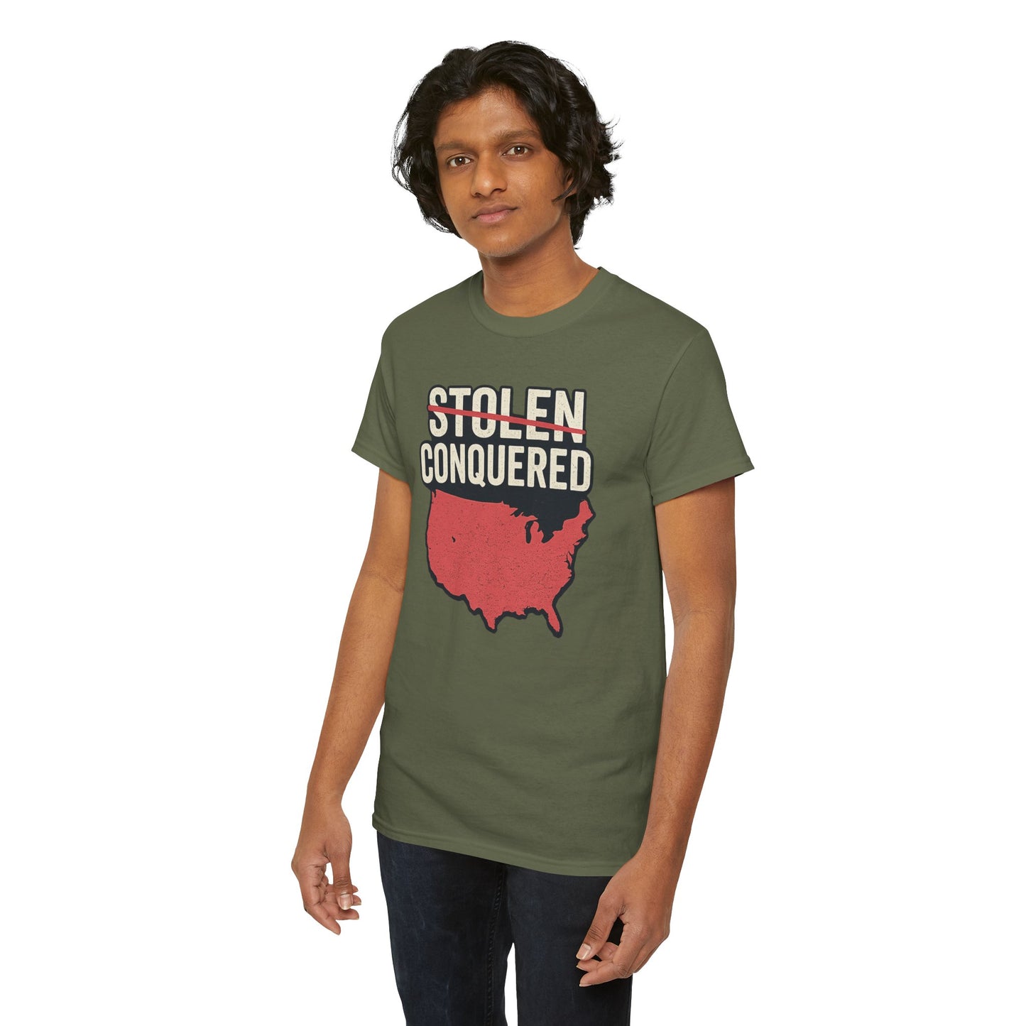 Stolen Conquered USA Gildan Brand T-Shirt