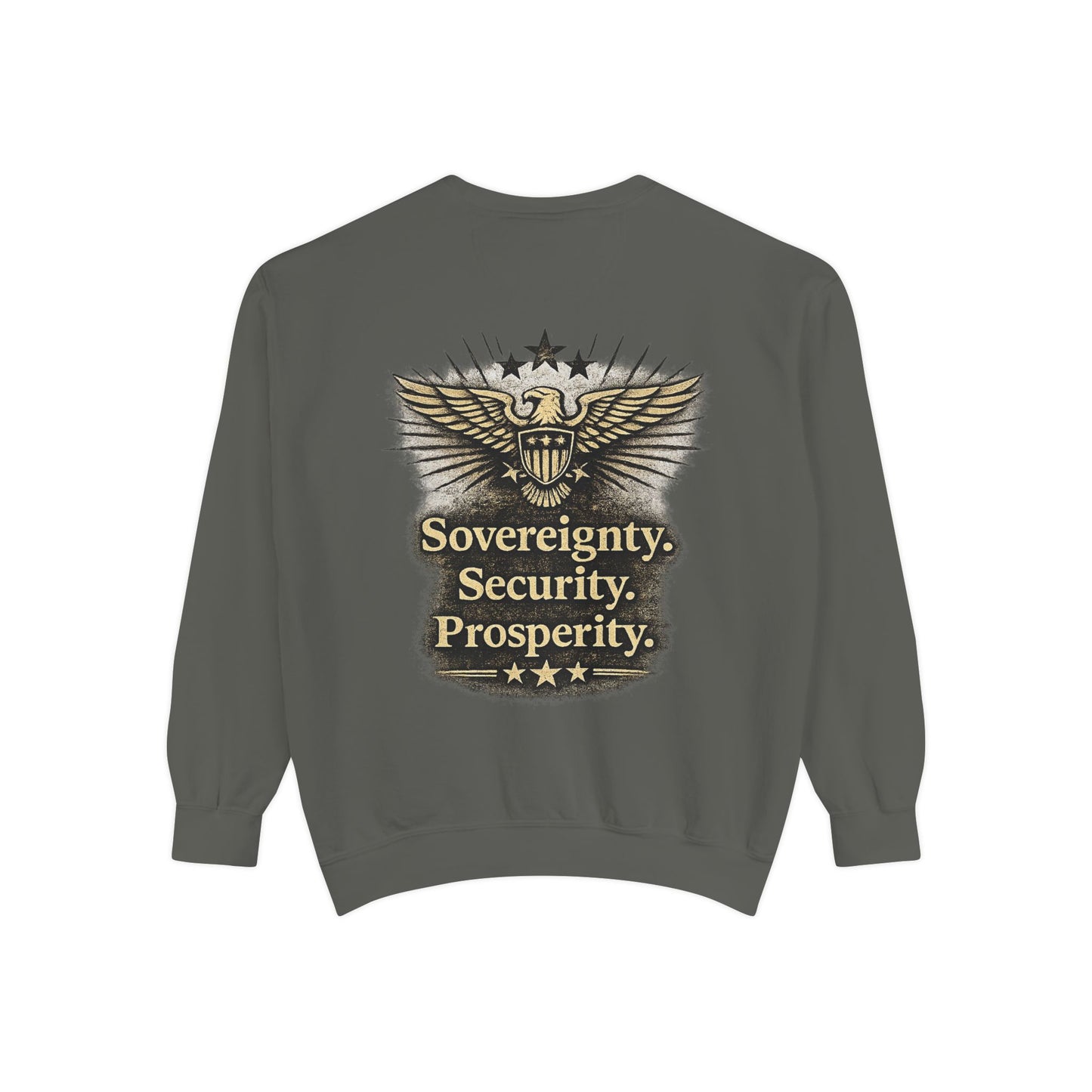 M.A.F.A. "Statue Of Liberty" "Sovereignty Security Prosperity " Gildan Brand Crewneck Sweatshirt
