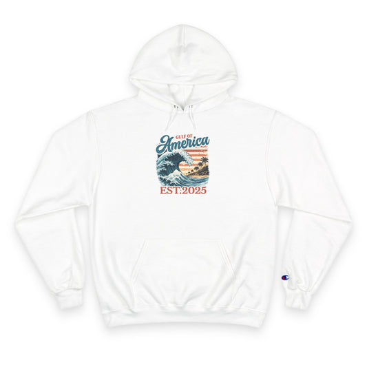 Gulf of America Est. 2025 Waves Champion Brand Hoodie