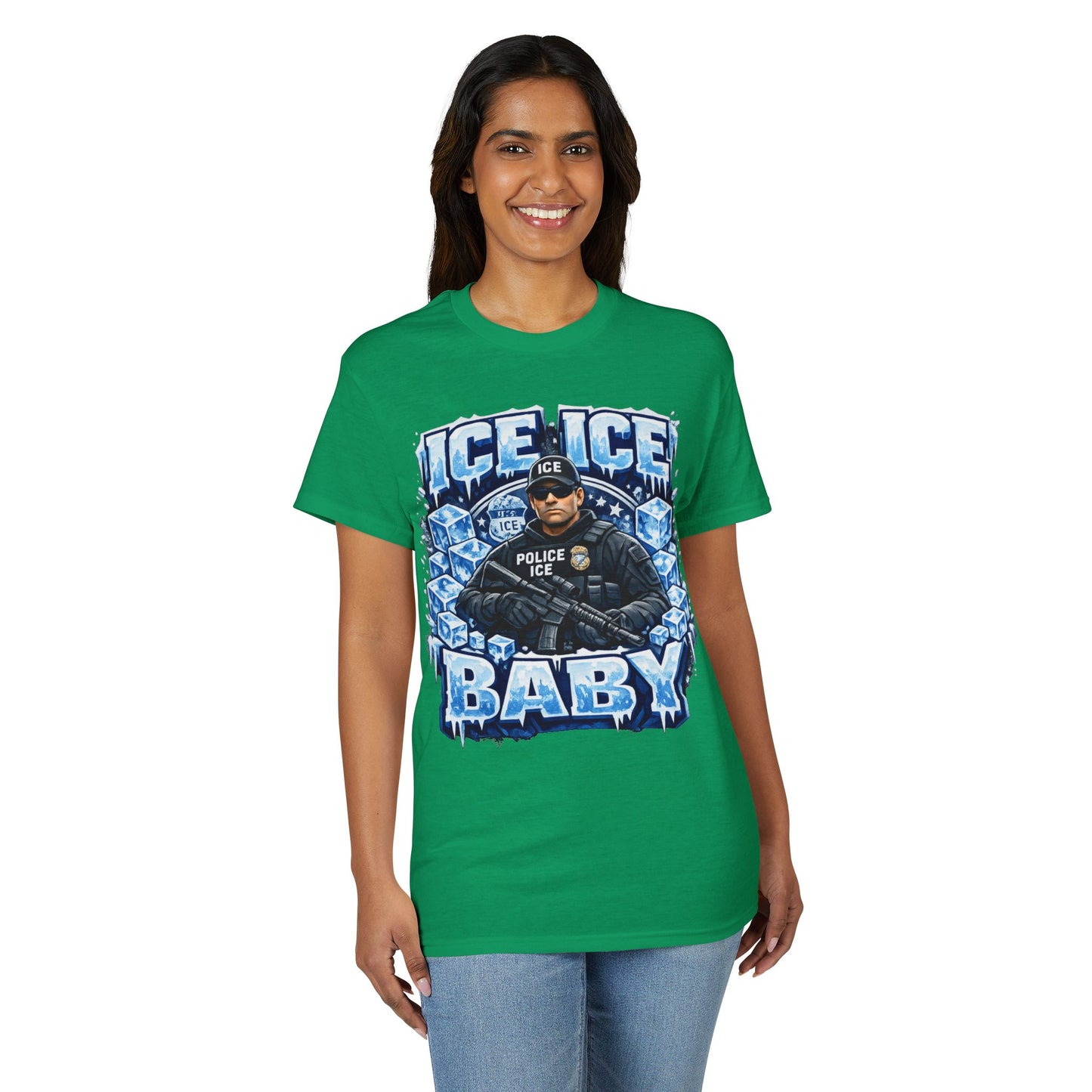 Ice Ice Baby ICE Agent Gildan 8000 Brand T-Shirt