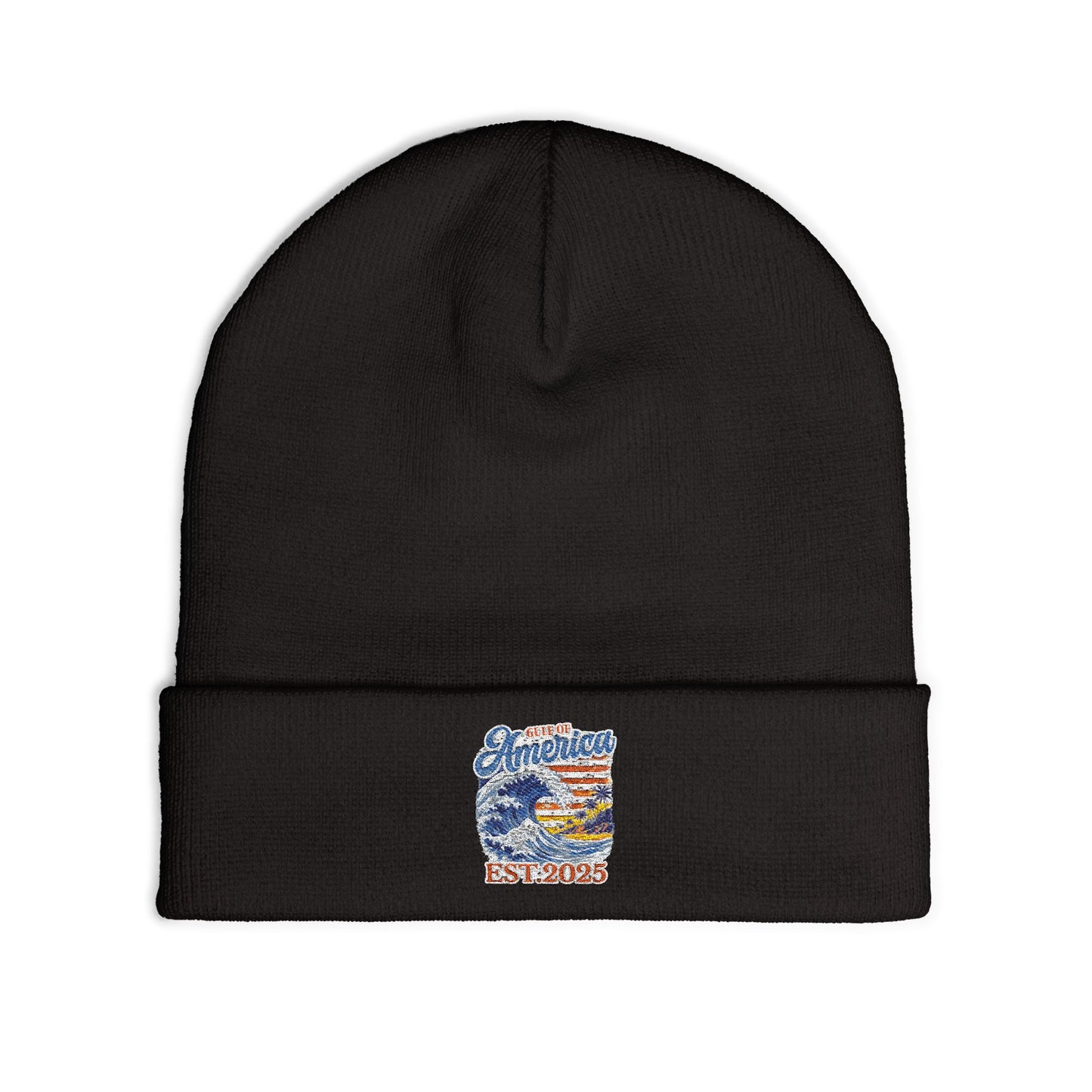 Gulf of America Est. 2025 Waves Embroidered Knit Beanie