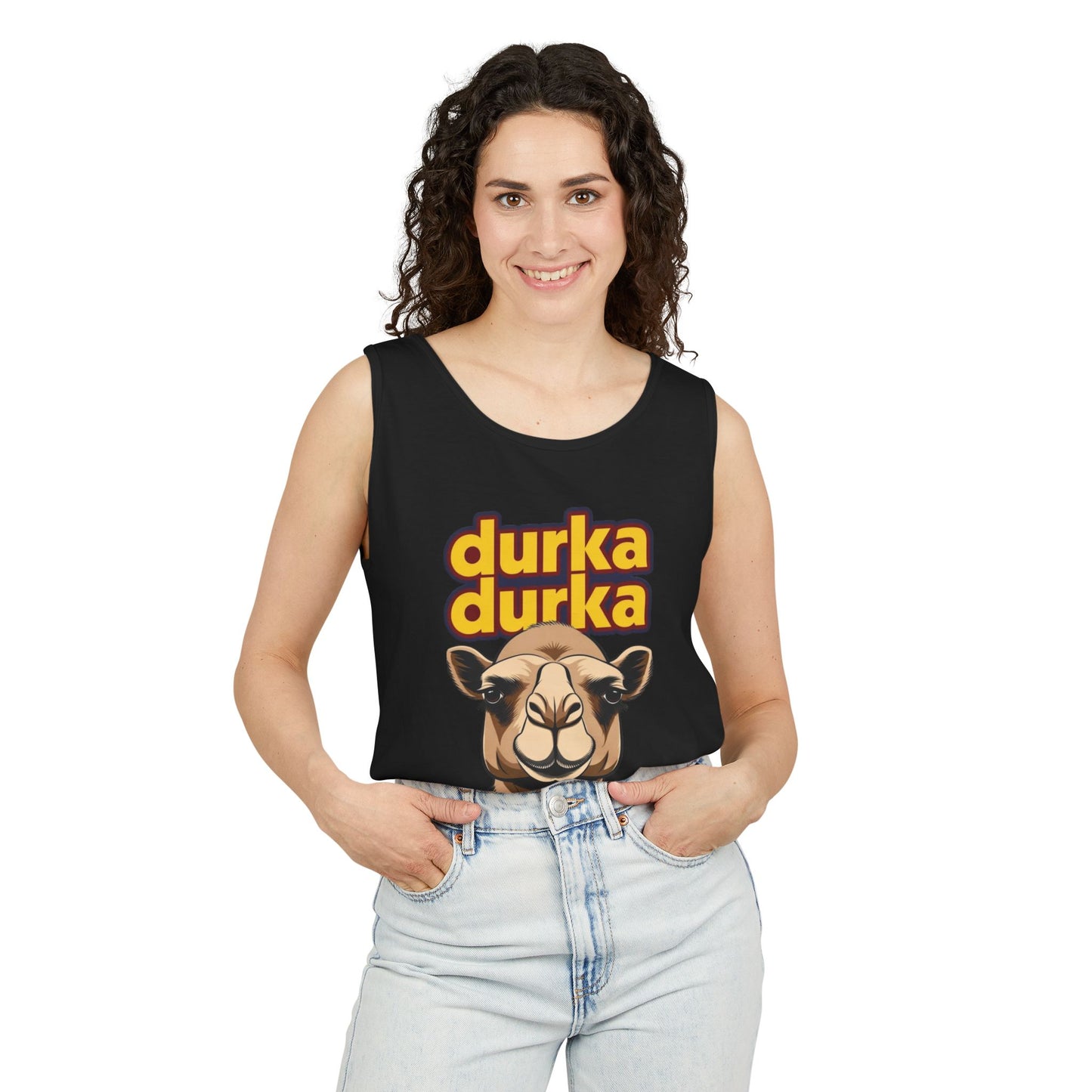 "Durka Durka" Camel Gildan Brand Tank Top