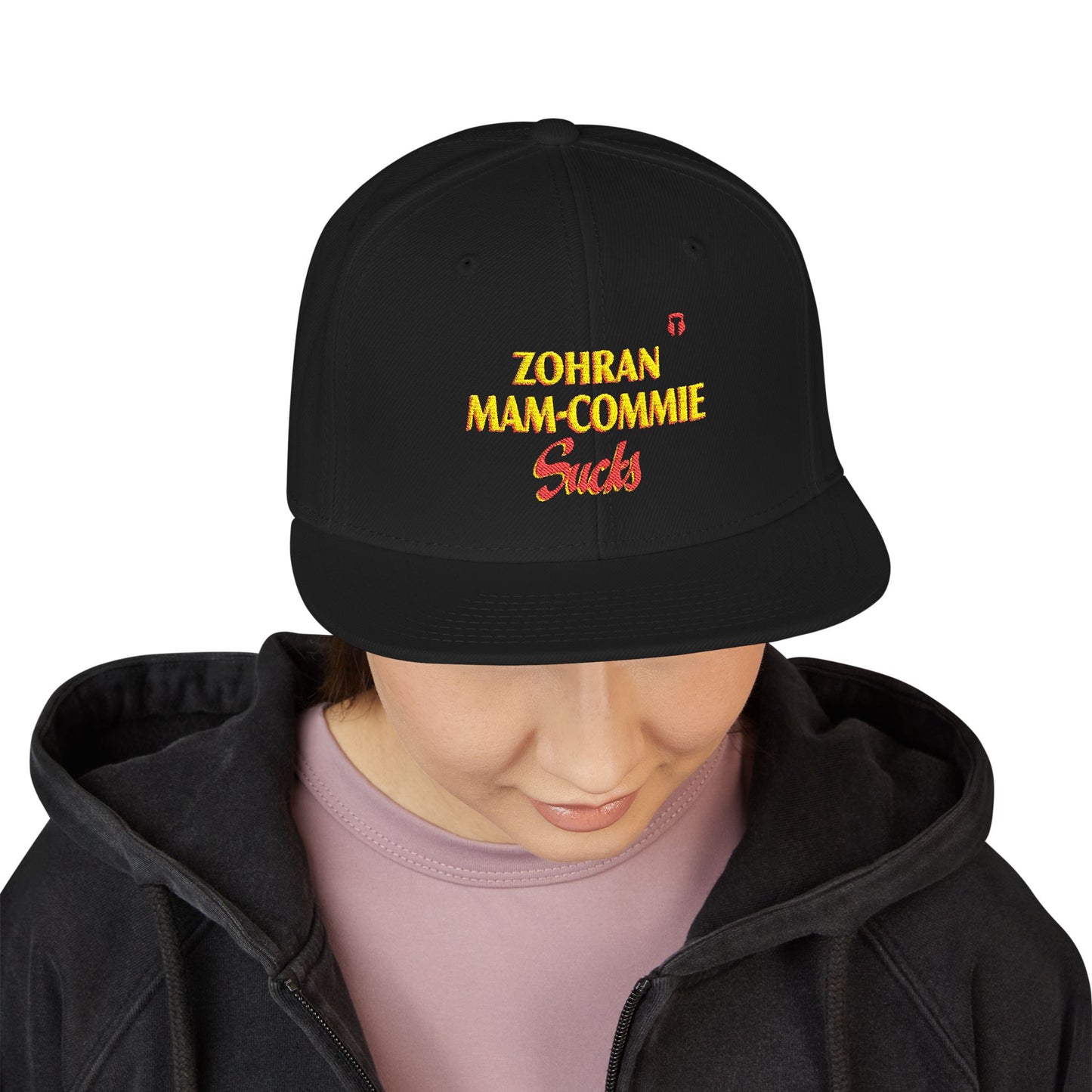 Zohran Mam-Commie Sucks Embroidered Snapback Hat