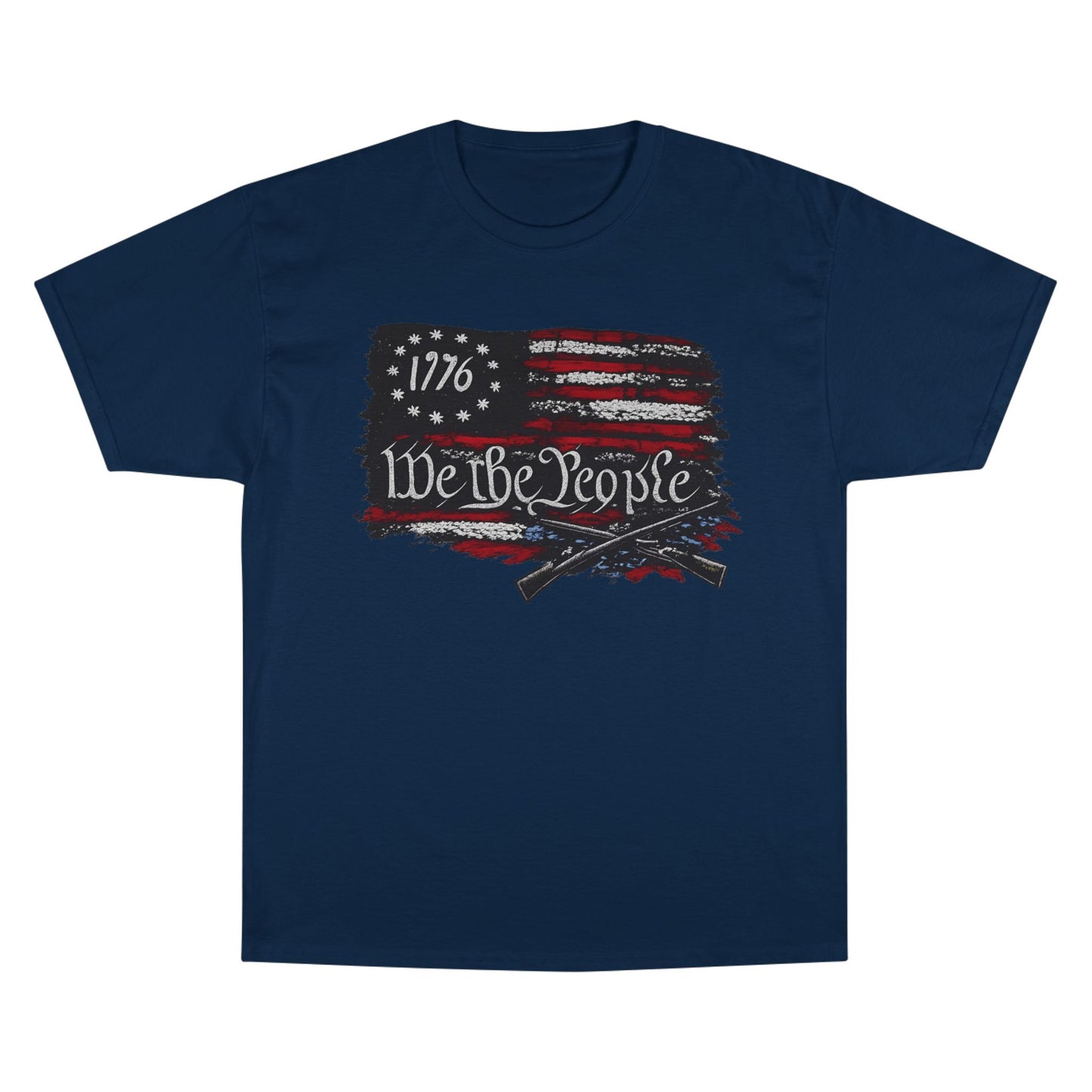 We the People 1776 Flag Champion Brand T-Shirt