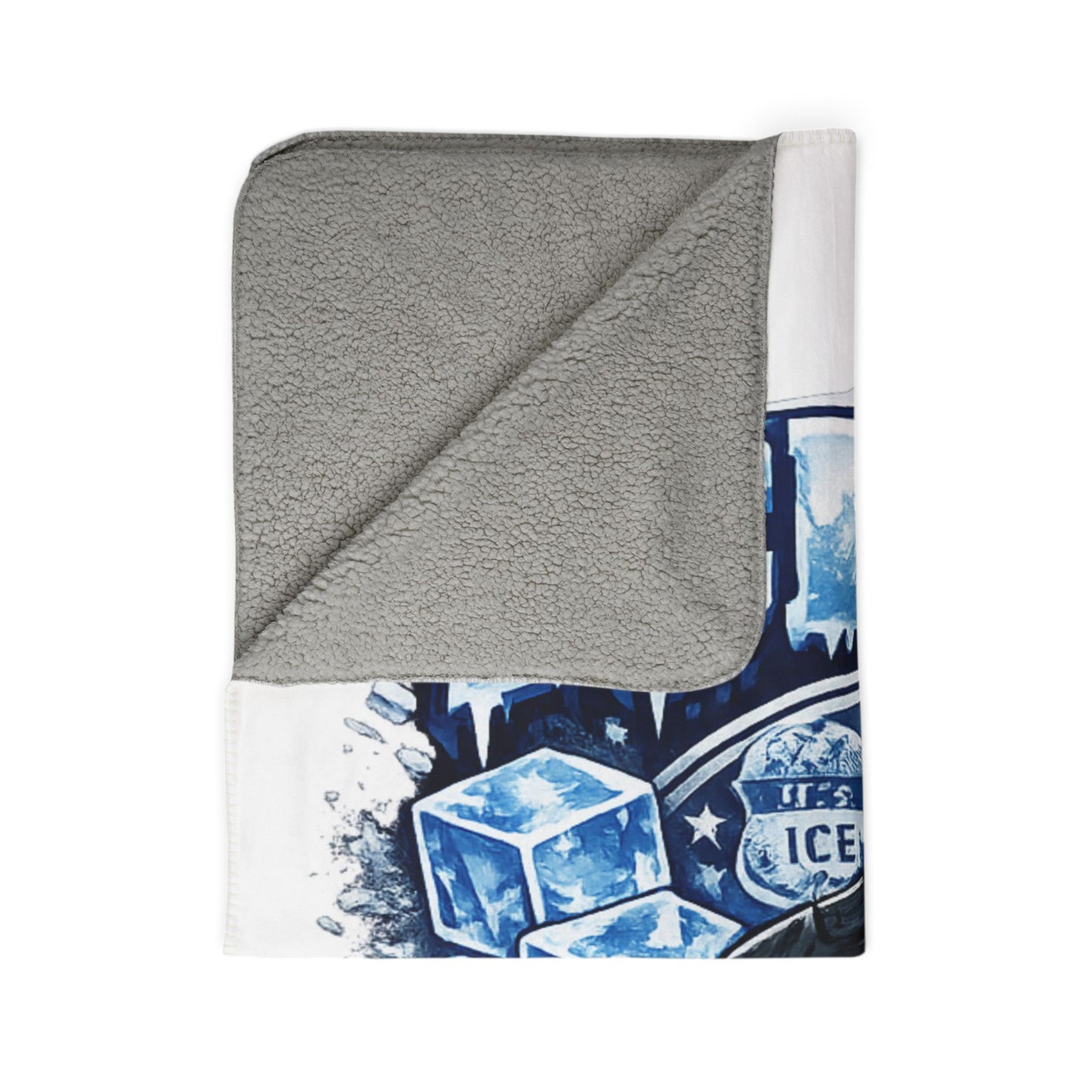 Ice Ice Baby ICE Agent Fleece Sherpa Blanket