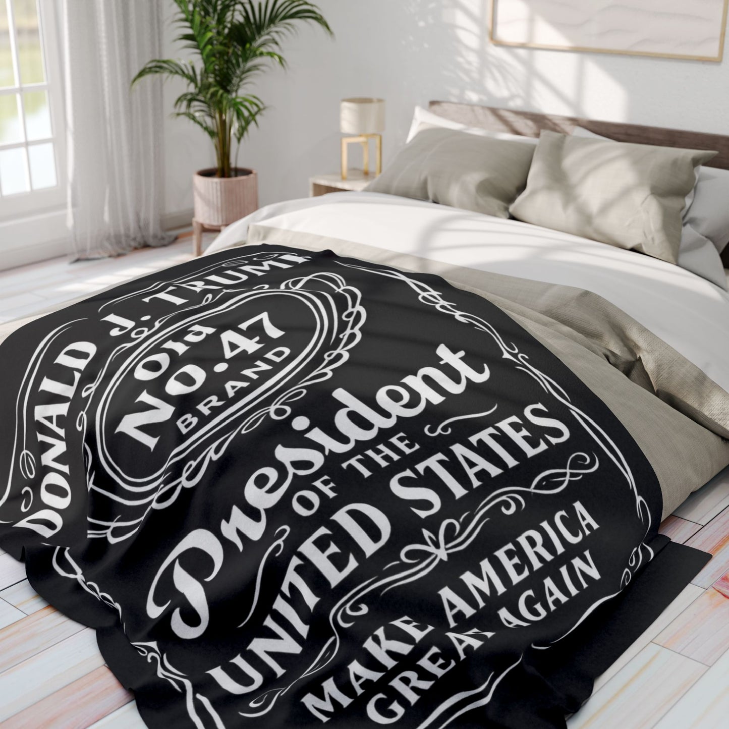 Trump "Old No. 47" President  Arctic Fleece Blanket