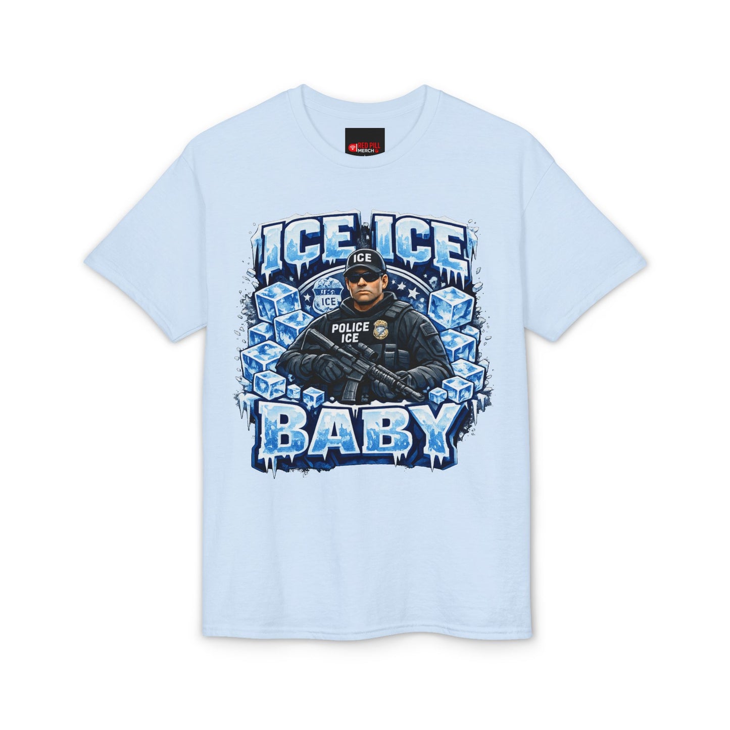 Ice Ice Baby ICE Agent Gildan 8000 Brand T-Shirt