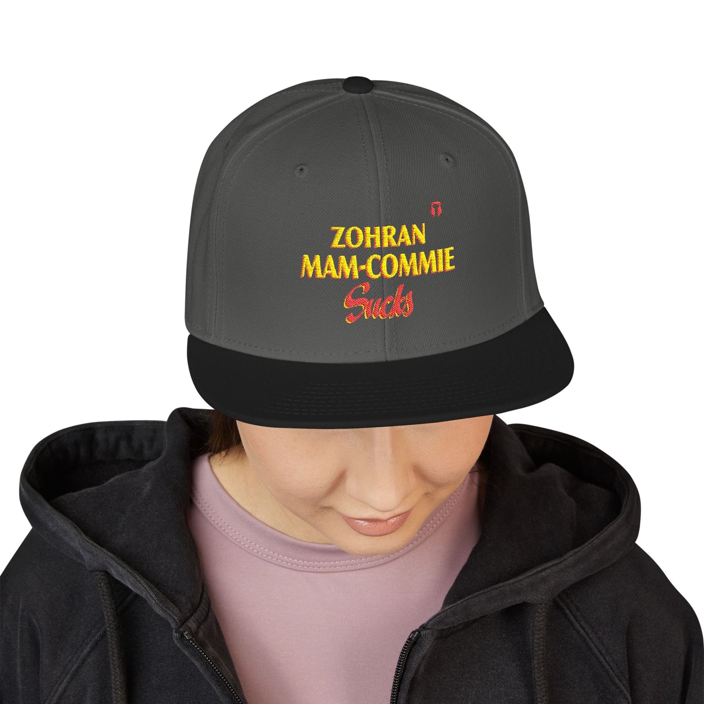 Zohran Mam-Commie Sucks Embroidered Snapback Hat