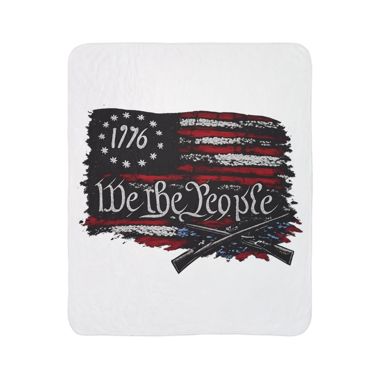 We the People 1776 Flag Sherpa Blanket