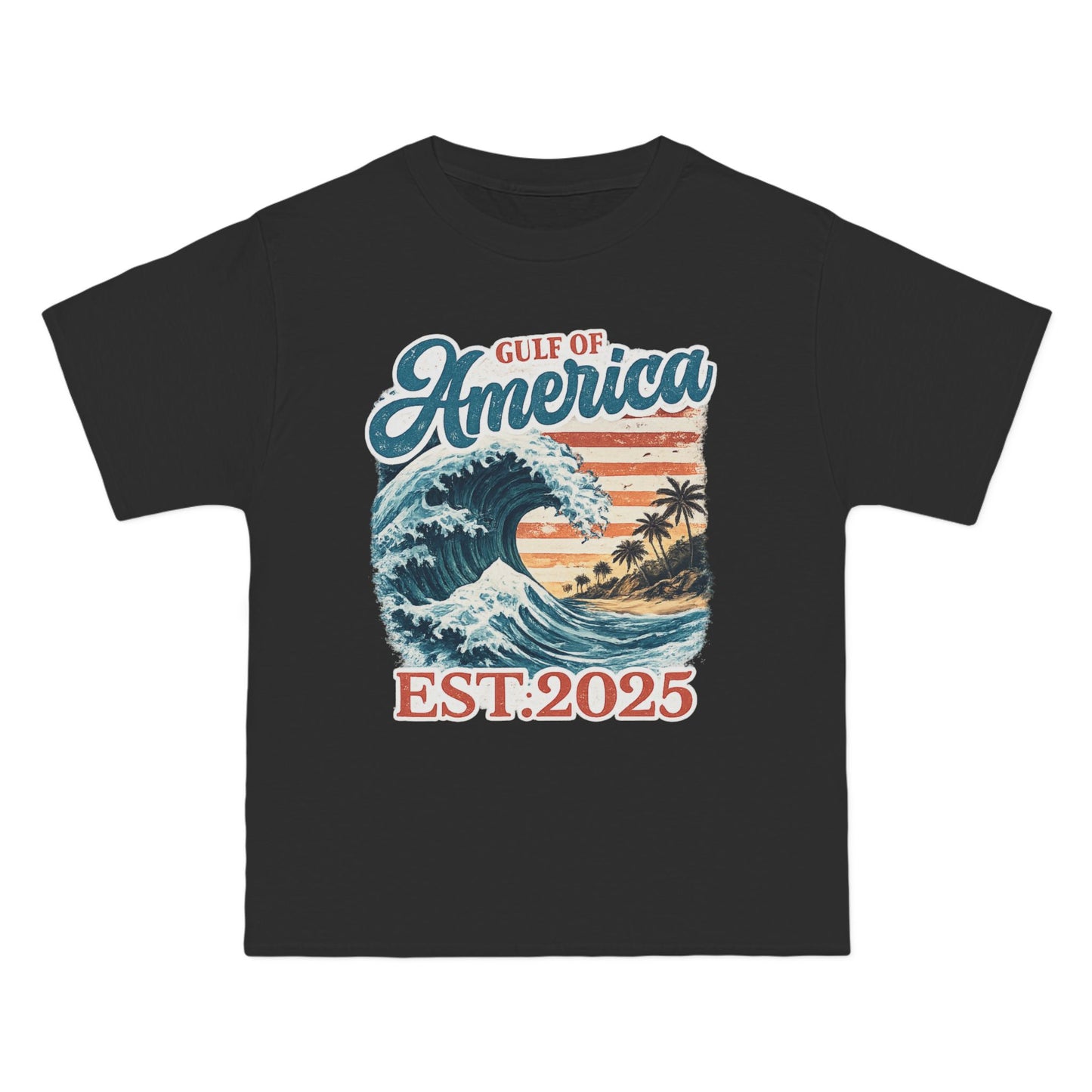 Gulf of America Est. 2025 Waves Hanes Brand T-Shirt