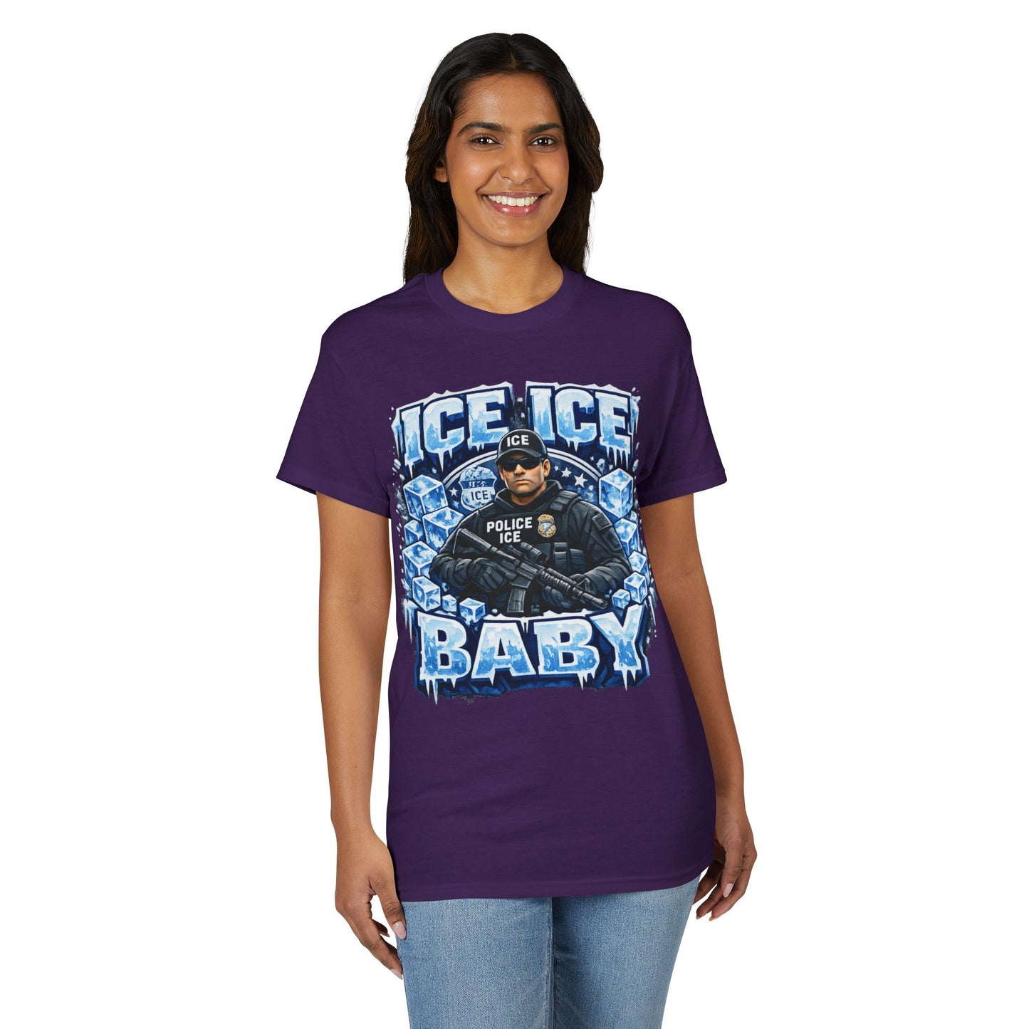 Ice Ice Baby ICE Agent Gildan 8000 Brand T-Shirt