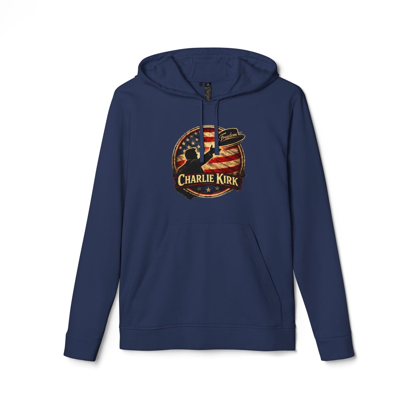Charlie Kirk Freedom Hat Adidas Brand Hoodie