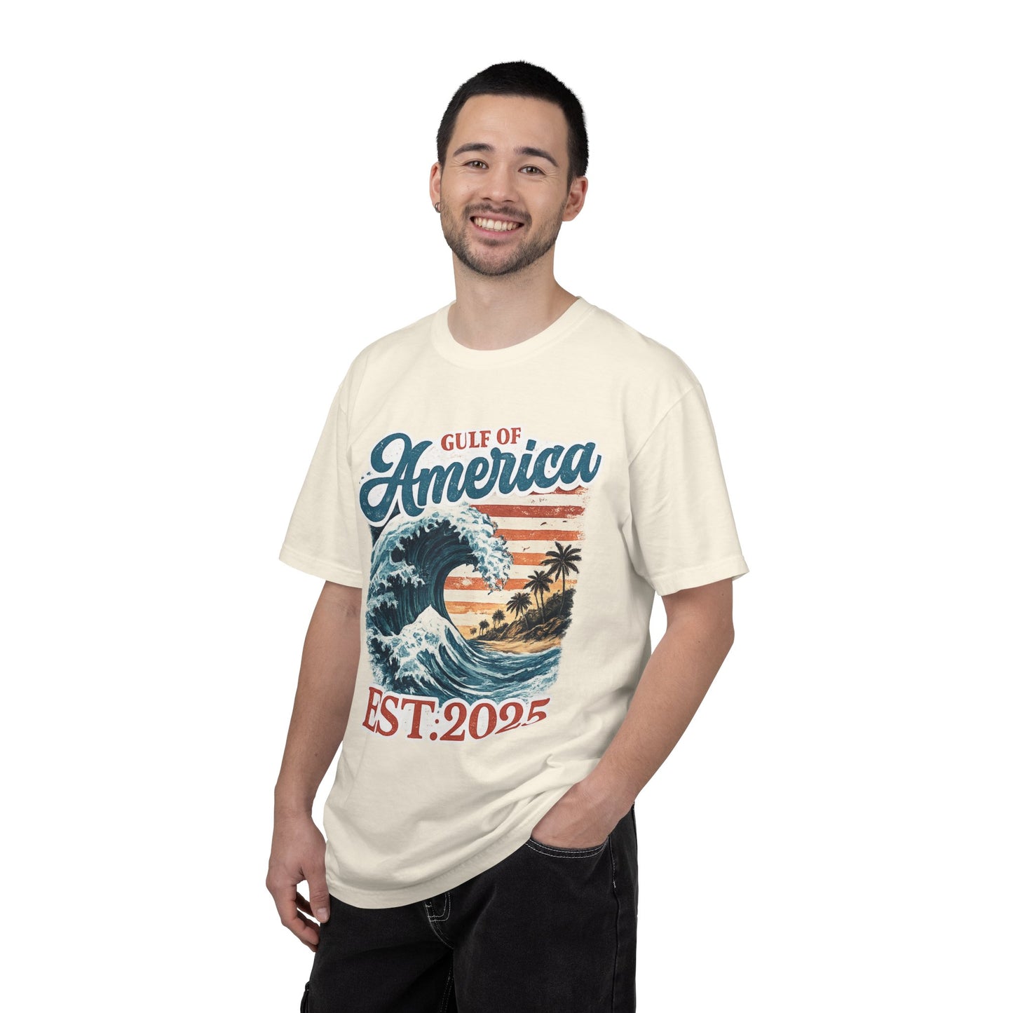 Gulf of America Est. 2025 Waves Comfort Color Brand T‑Shirt