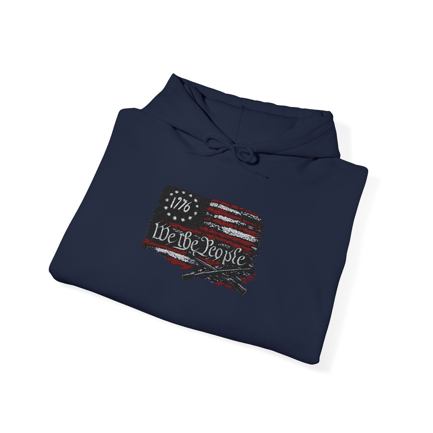 We the People 1776 Flag Embroidered Hoodie