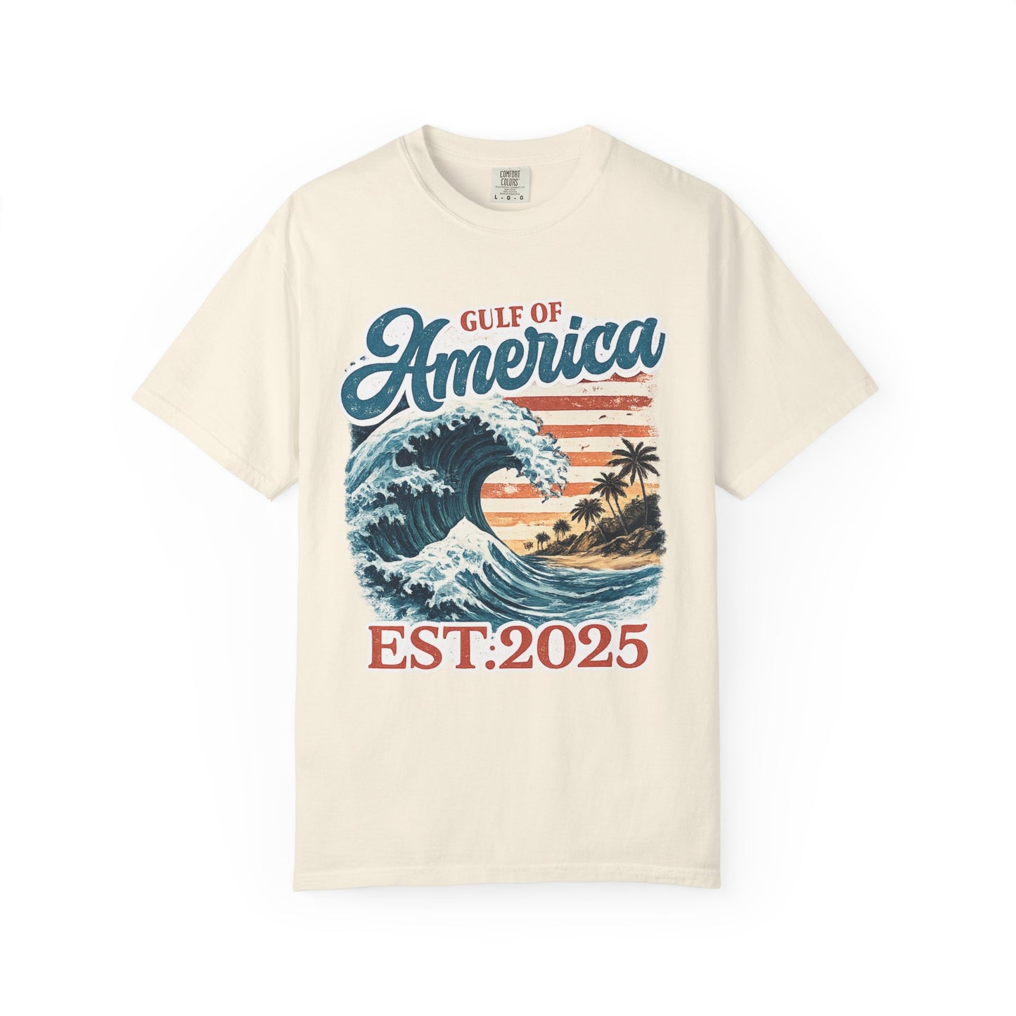 Gulf of America Est. 2025 Waves Comfort Color Brand T‑Shirt