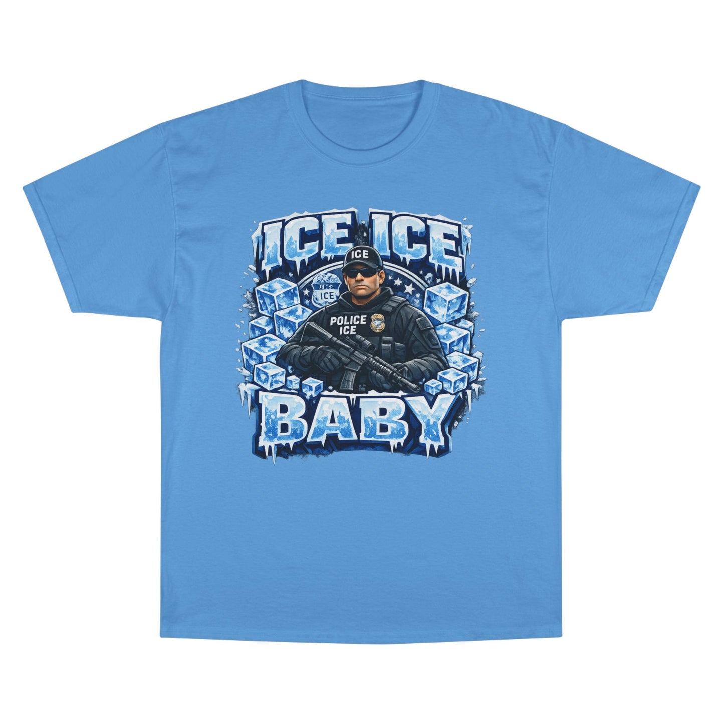 Ice Ice Baby ICE Agent Champion Brand T-Shirt