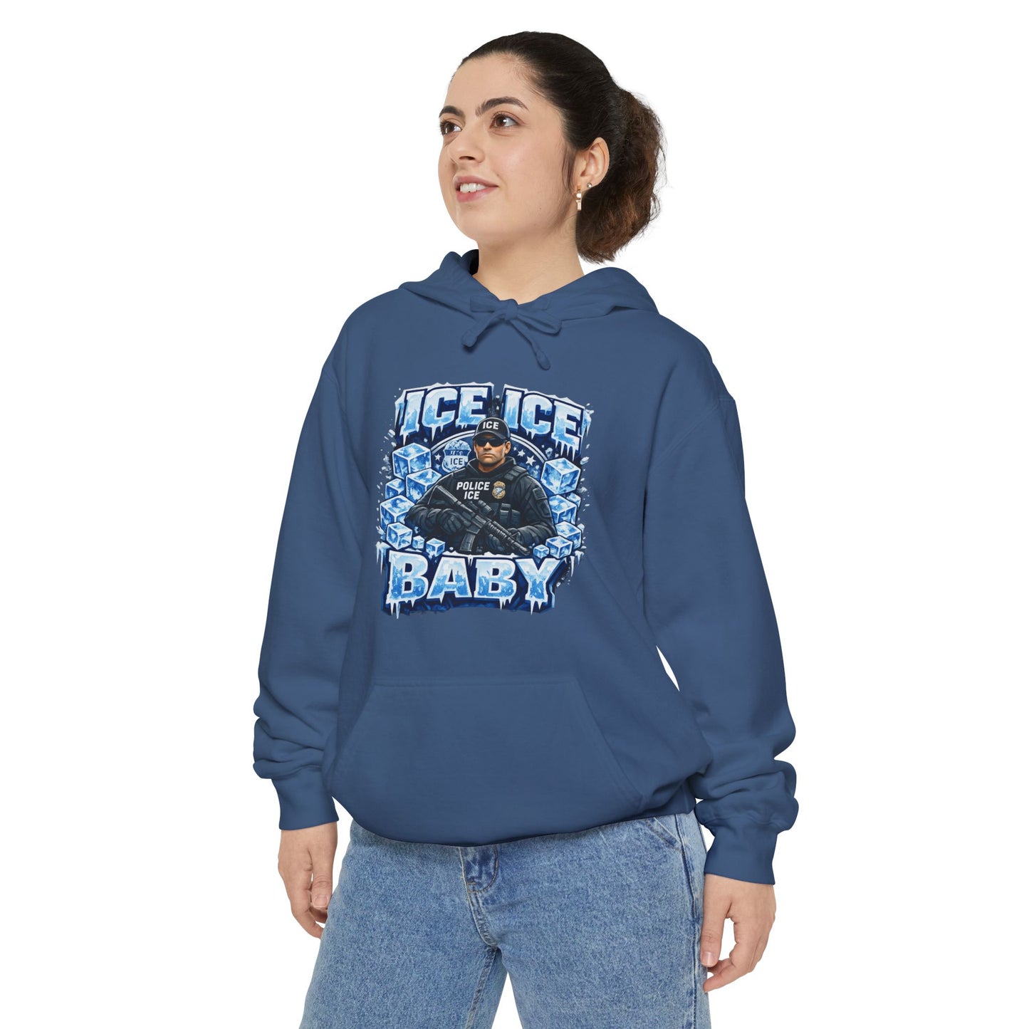 Ice Ice Baby ICE Agent Comfort Color Brand Hoodie