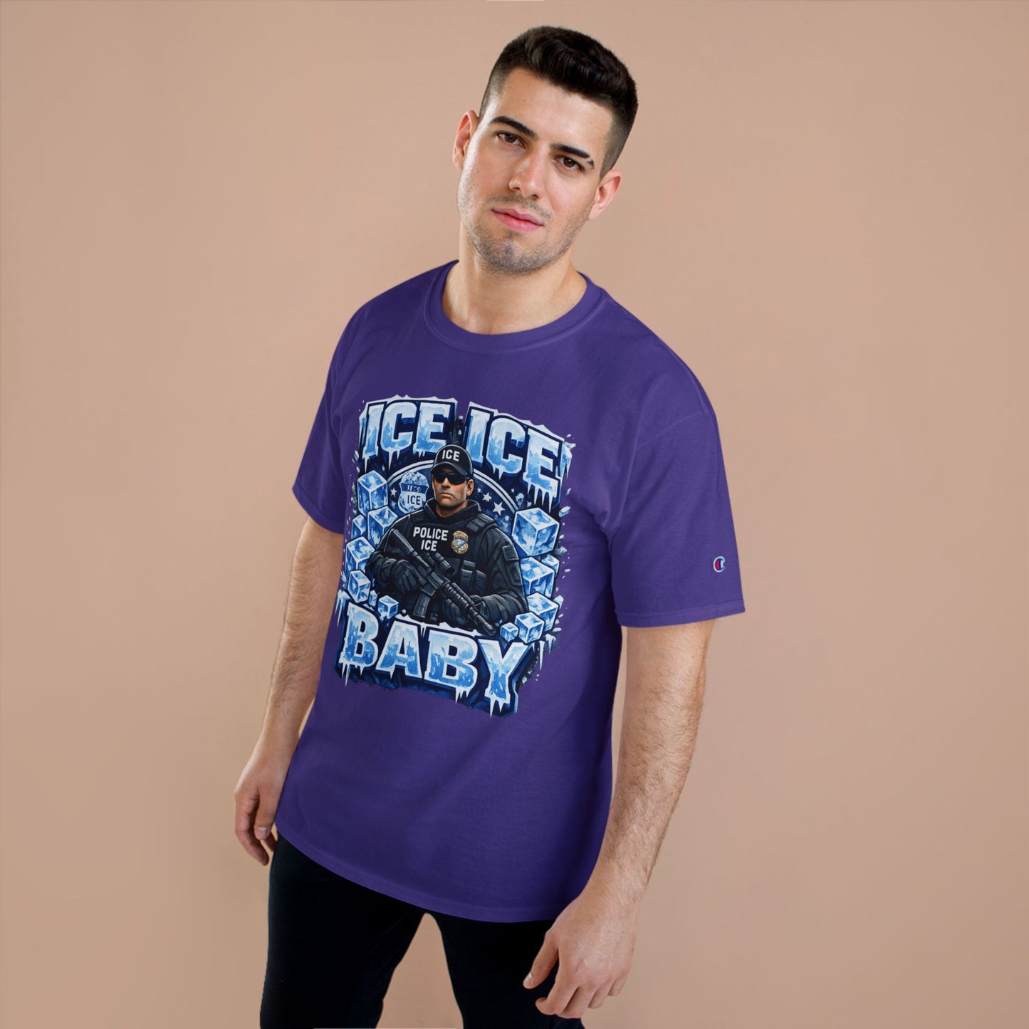 Ice Ice Baby ICE Agent Champion Brand T-Shirt
