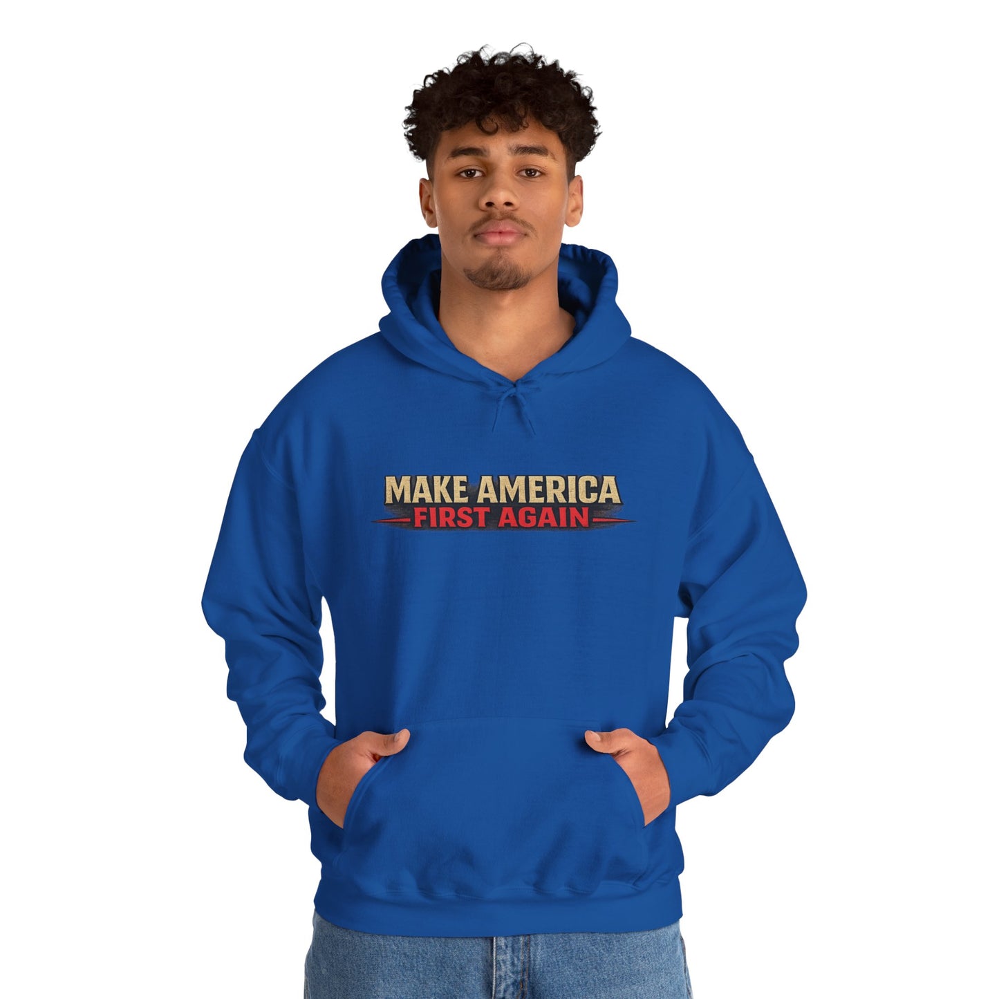 "Make America First Again" America First Is Not A Slogan - It's A Standard Comfort Color Brand Hoodie