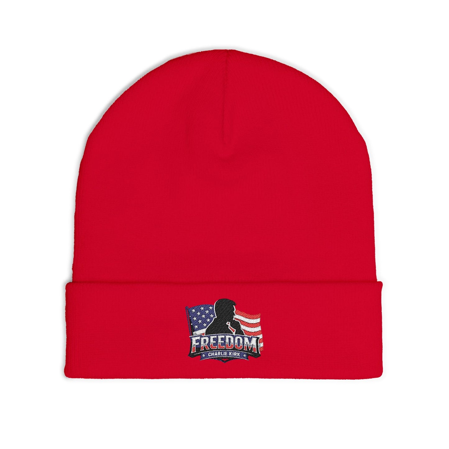 Embroidered Charlie Kirk Freedom Beanie