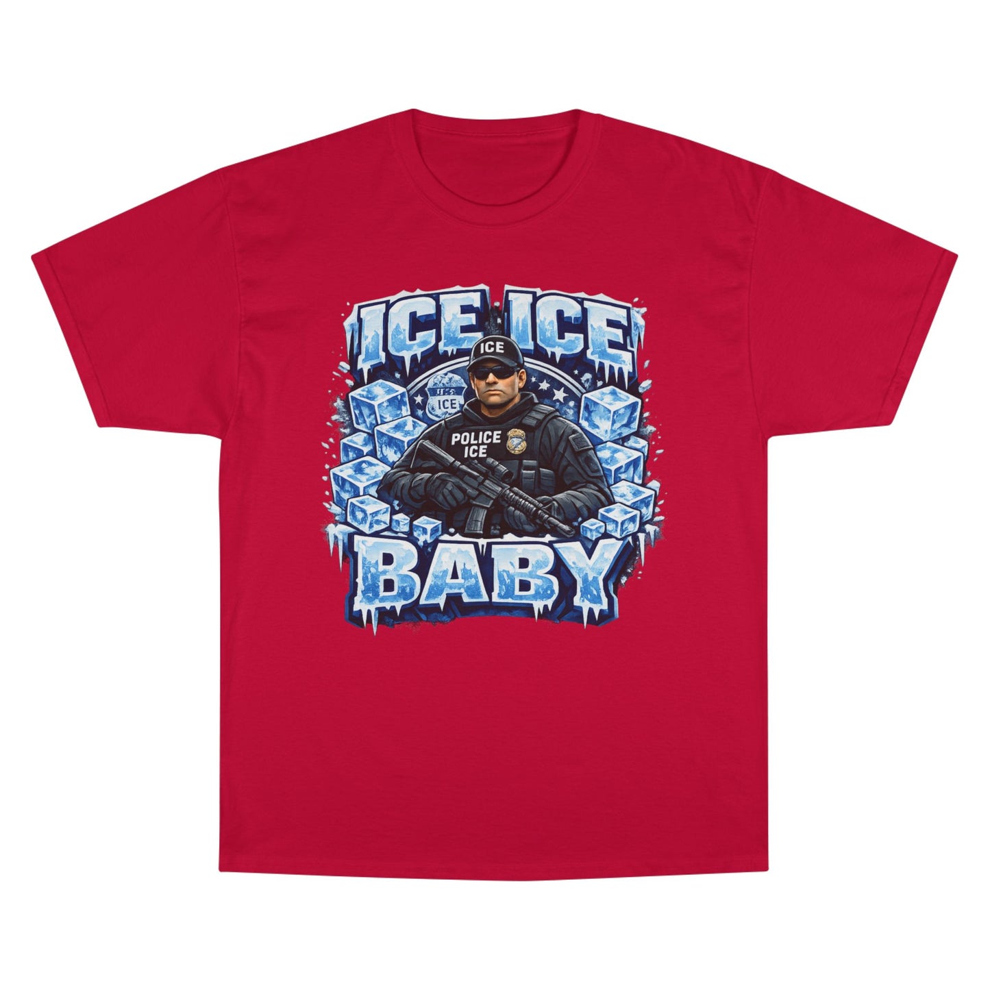 Ice Ice Baby ICE Agent Champion Brand T-Shirt