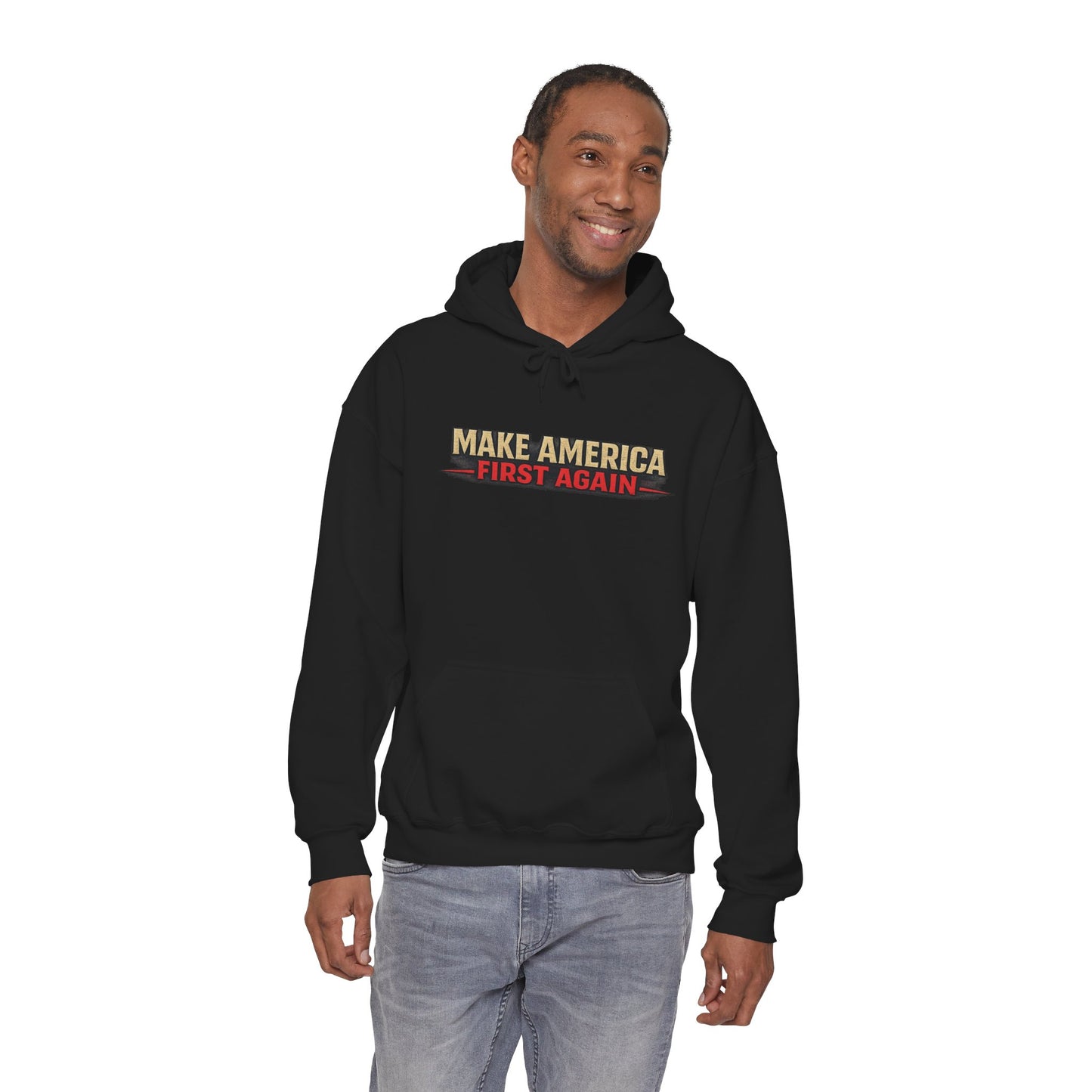 "Make America First Again" America First Is Not A Slogan - It's A Standard Comfort Color Brand Hoodie