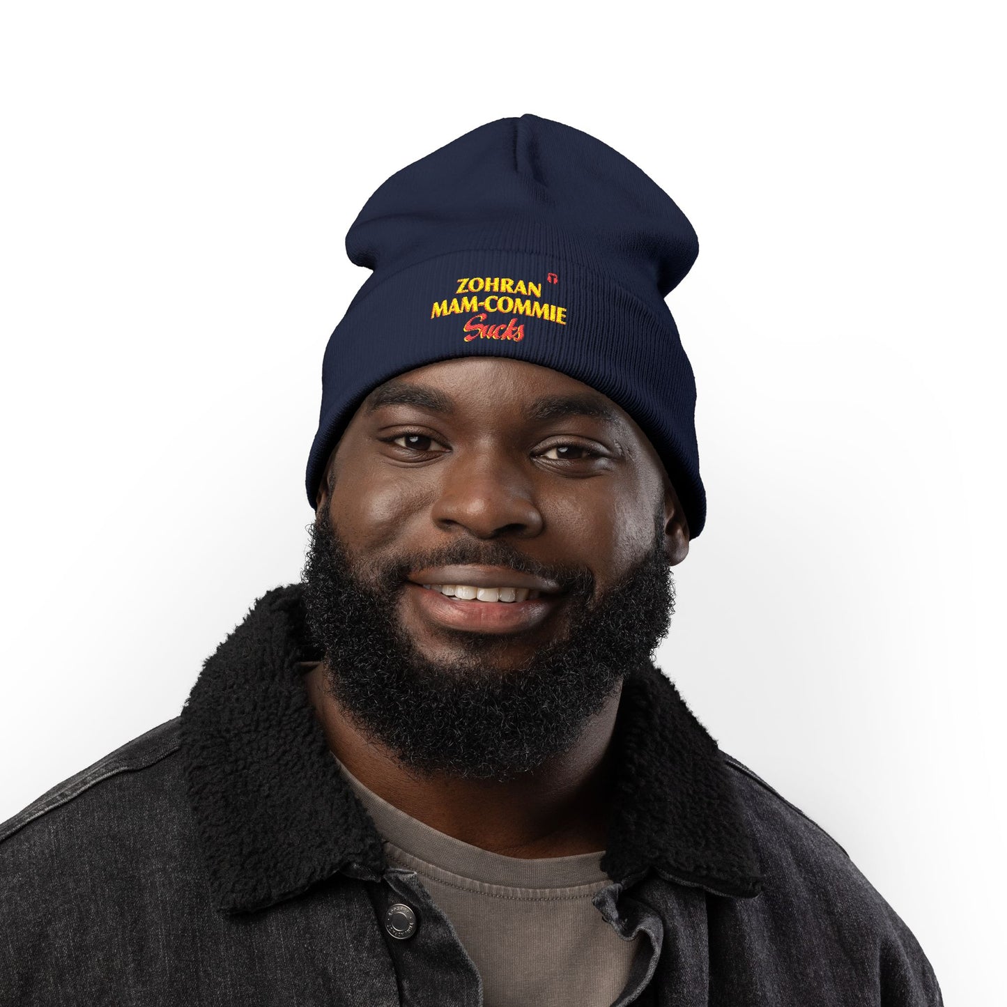 Zohran Mam-Commie Sucks Embroidered Knit Beanie