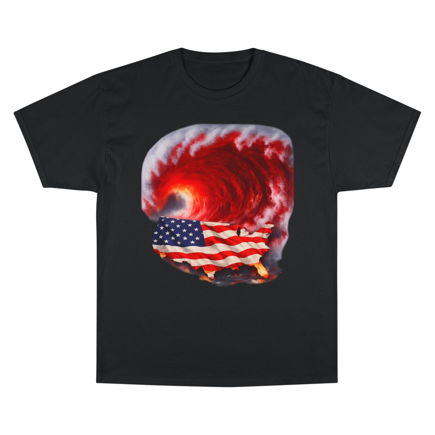 Red Wave USA Champion Brand T-Shirt