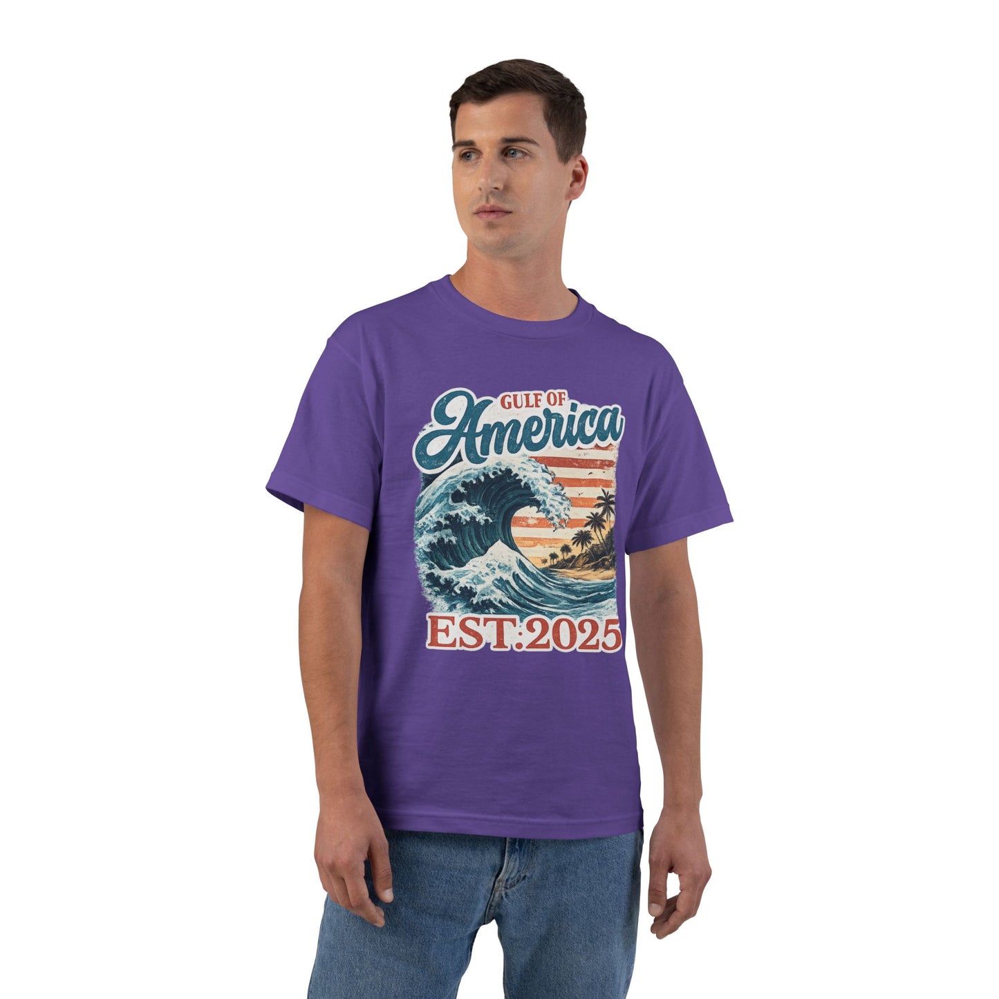 Gulf of America Est. 2025 Waves Hanes Brand T-Shirt