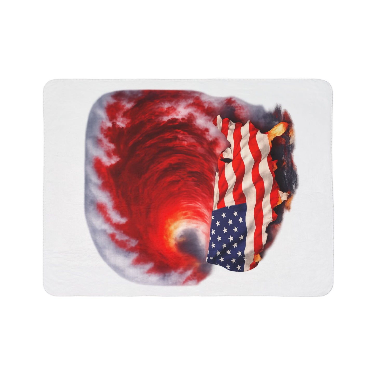 Red Wave USA Fleece Sherpa Blanket