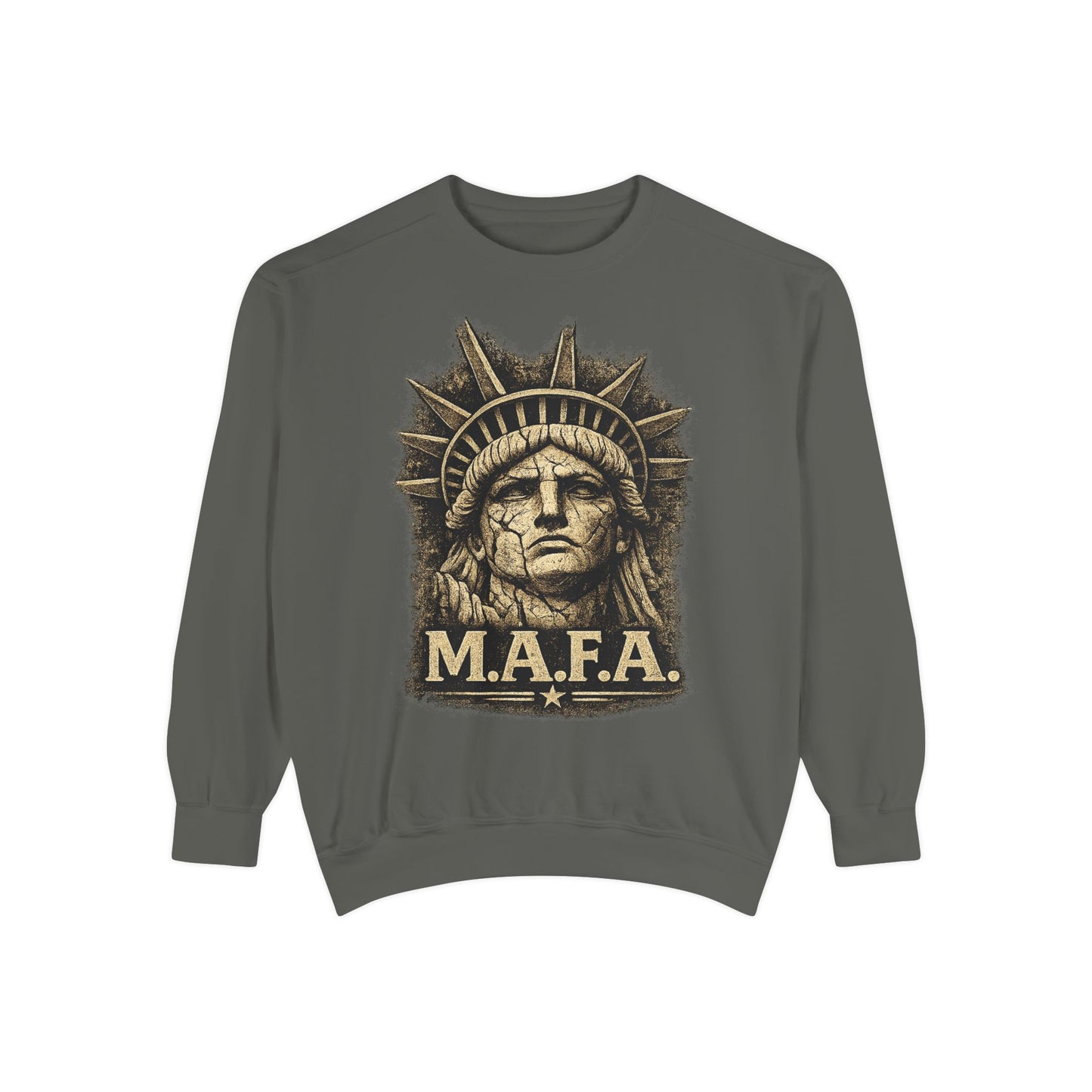 M.A.F.A. "Statue Of Liberty" "Sovereignty Security Prosperity " Gildan Brand Crewneck Sweatshirt