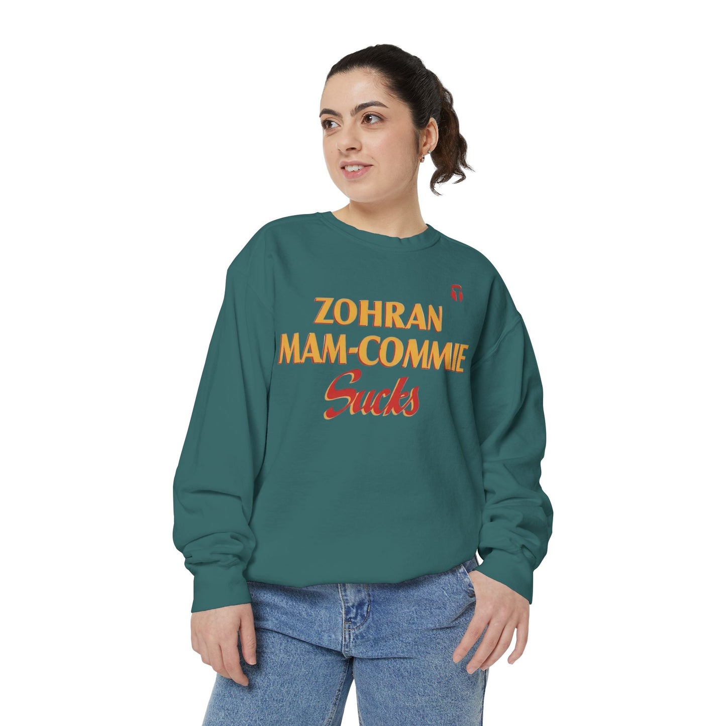 Zohran Mam-Commie Sucks Comfort Colors Brand Crewneck Sweatshirt