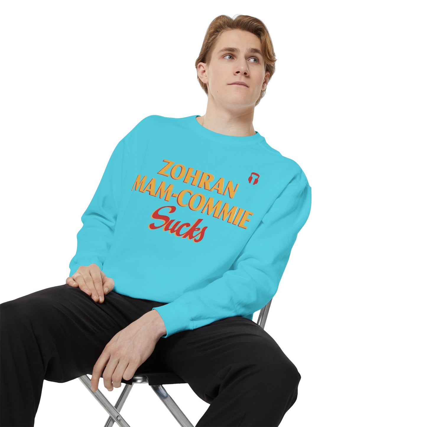 Zohran Mam-Commie Sucks Comfort Colors Brand Crewneck Sweatshirt