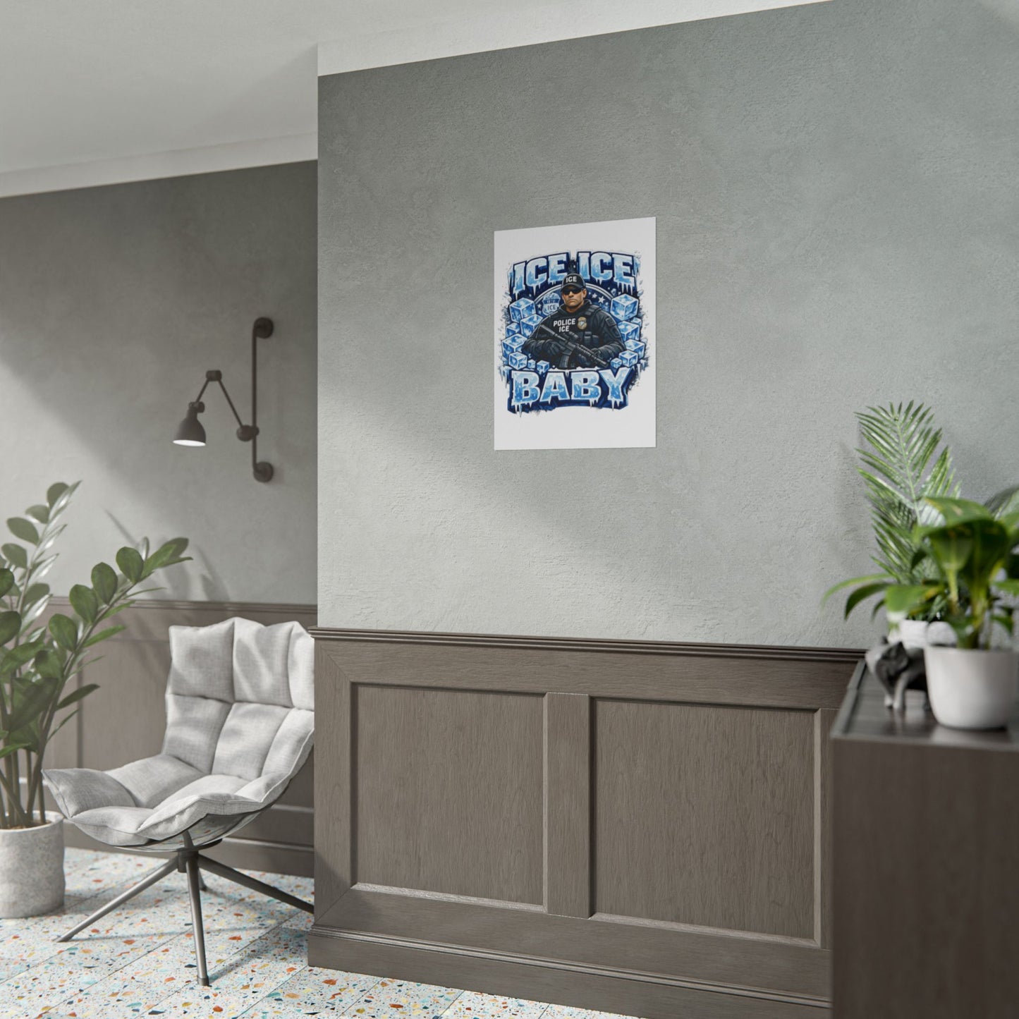 Ice Ice Baby ICE Agent Rolled Poster