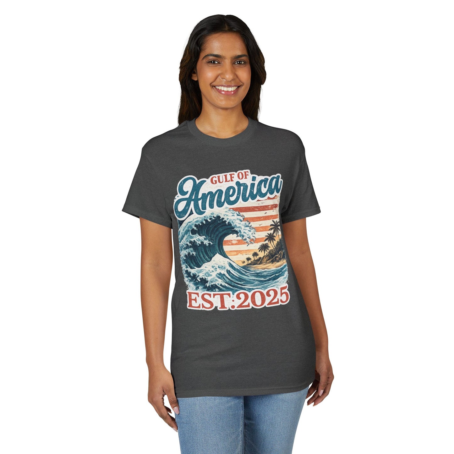 Gulf of America Est. 2025 Waves Gildan Brand T‑Shirt