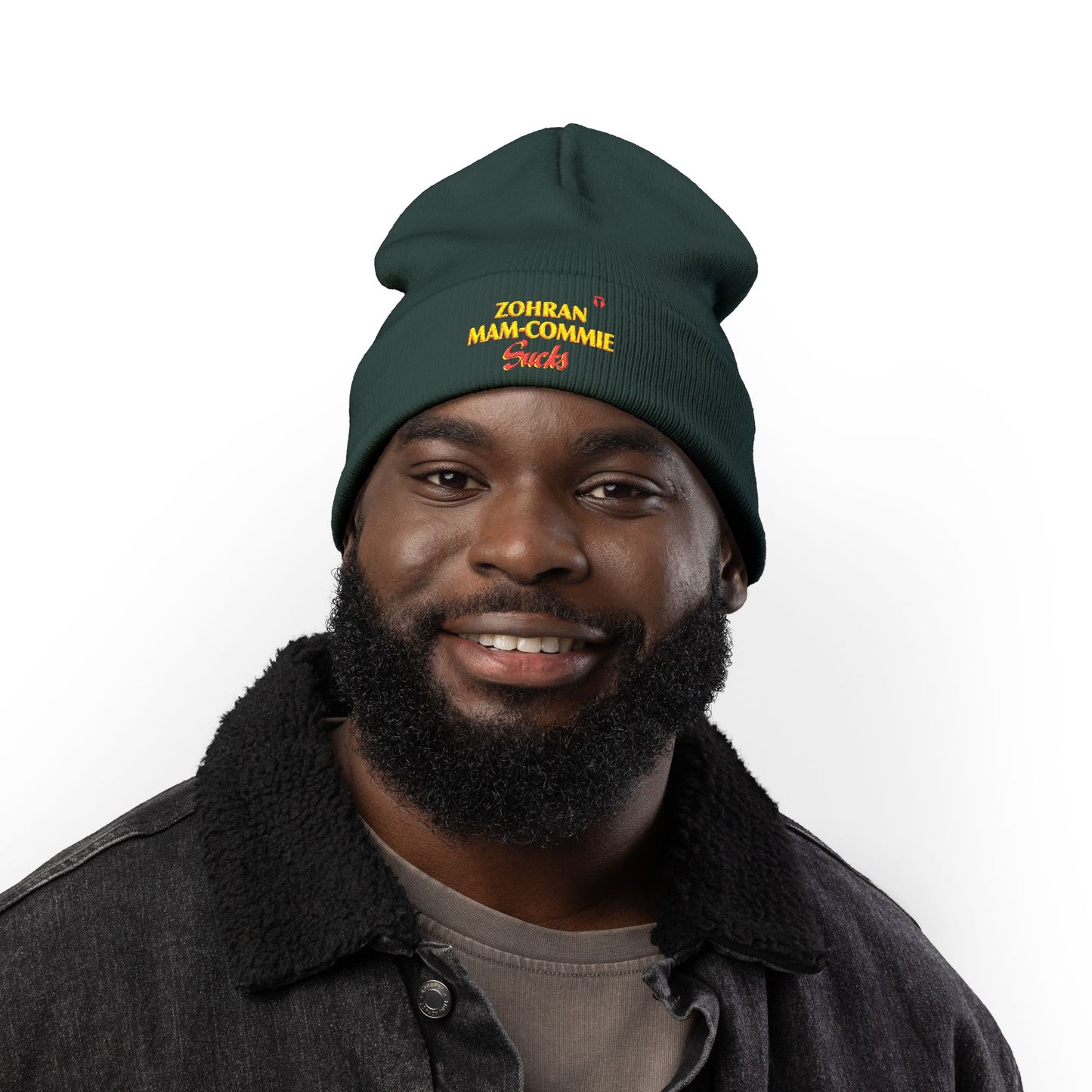 Zohran Mam-Commie Sucks Embroidered Knit Beanie