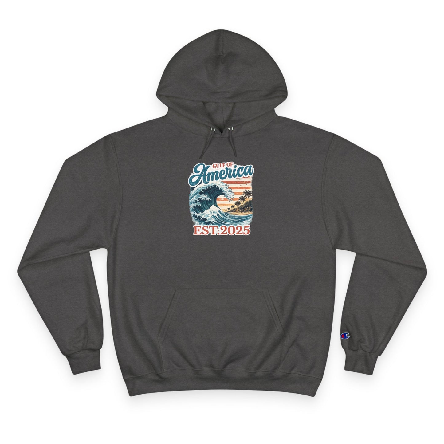 Gulf of America Est. 2025 Waves Champion Brand Hoodie