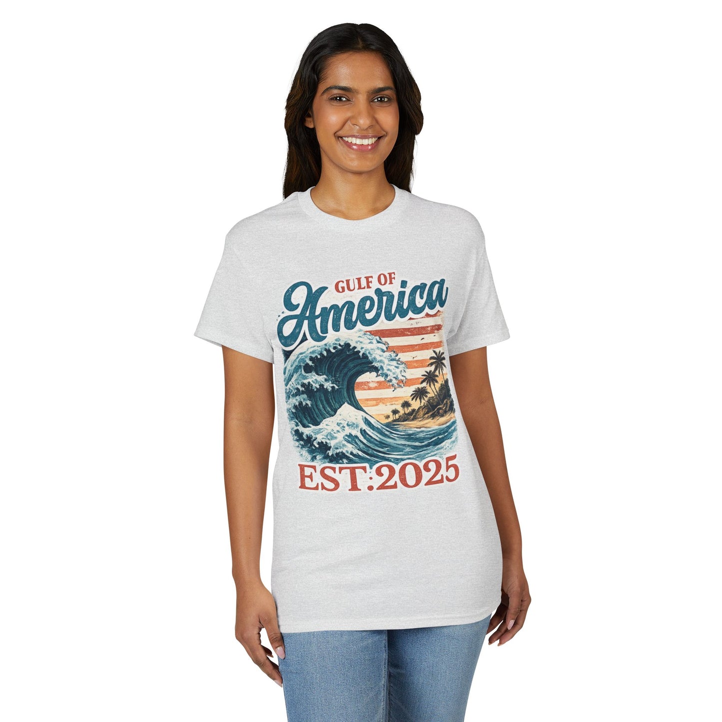 Gulf of America Est. 2025 Waves Gildan Brand T‑Shirt