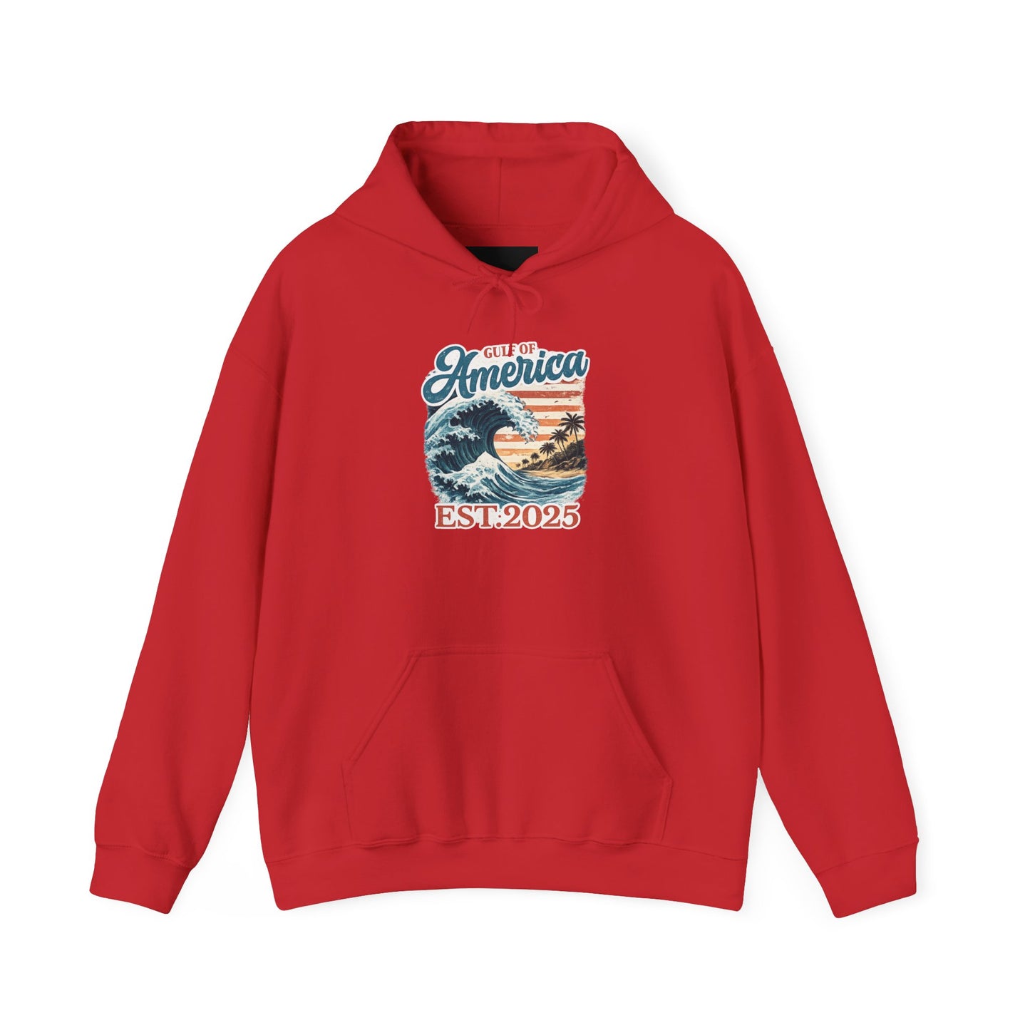 Gulf of America Est. 2025 Waves Gildan Brand Hoodie